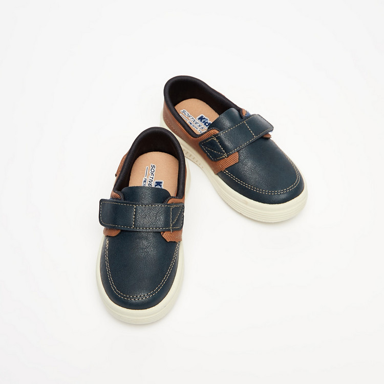 Kidy Solid Loafers with Hook and Loop Closure