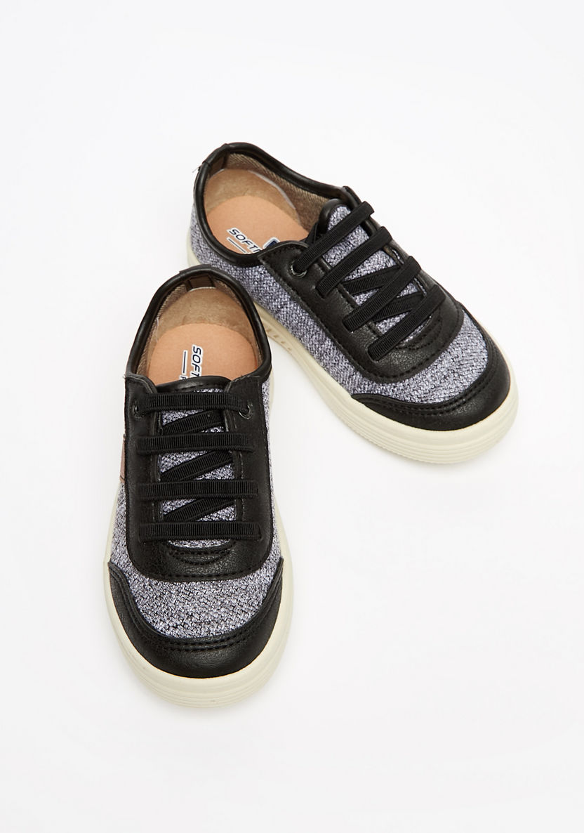 Kidy Textured Shoes with Lace-Up Closure-Boy%27s Casual Shoes-image-1