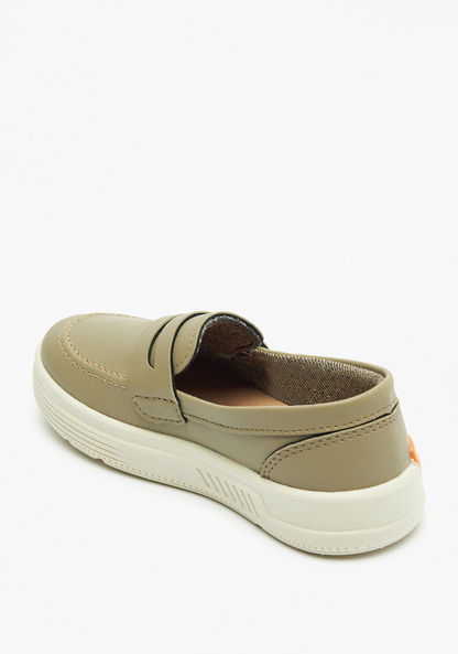 Kidy Solid Slip-On Moccasins with Stitch Detail-Boy%27s Casual Shoes-image-1