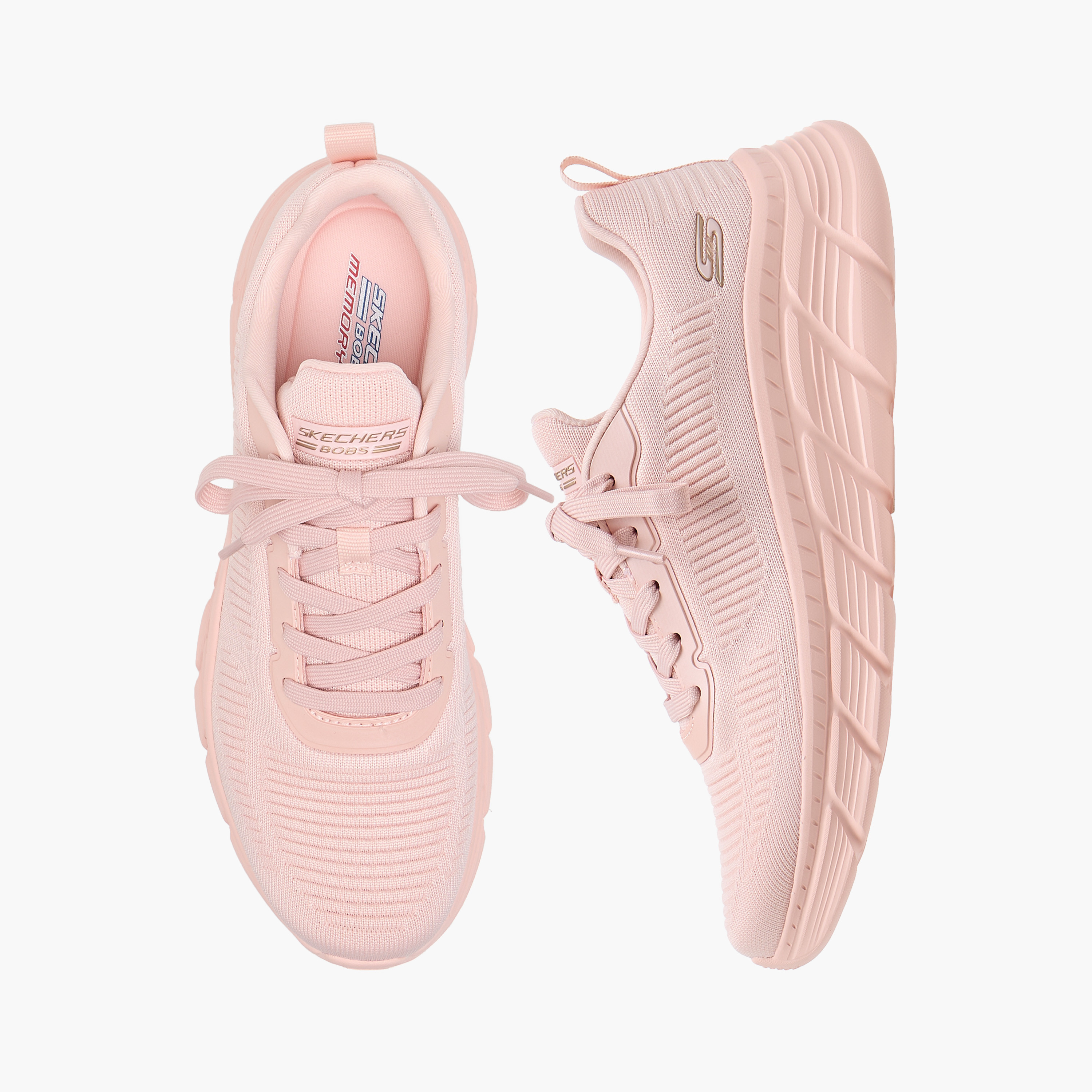 Skechers Women's Bobs B Flex Hi Lace-Up Low Ankle Sneakers 117385 | OE-sports-women-shoes-image-1