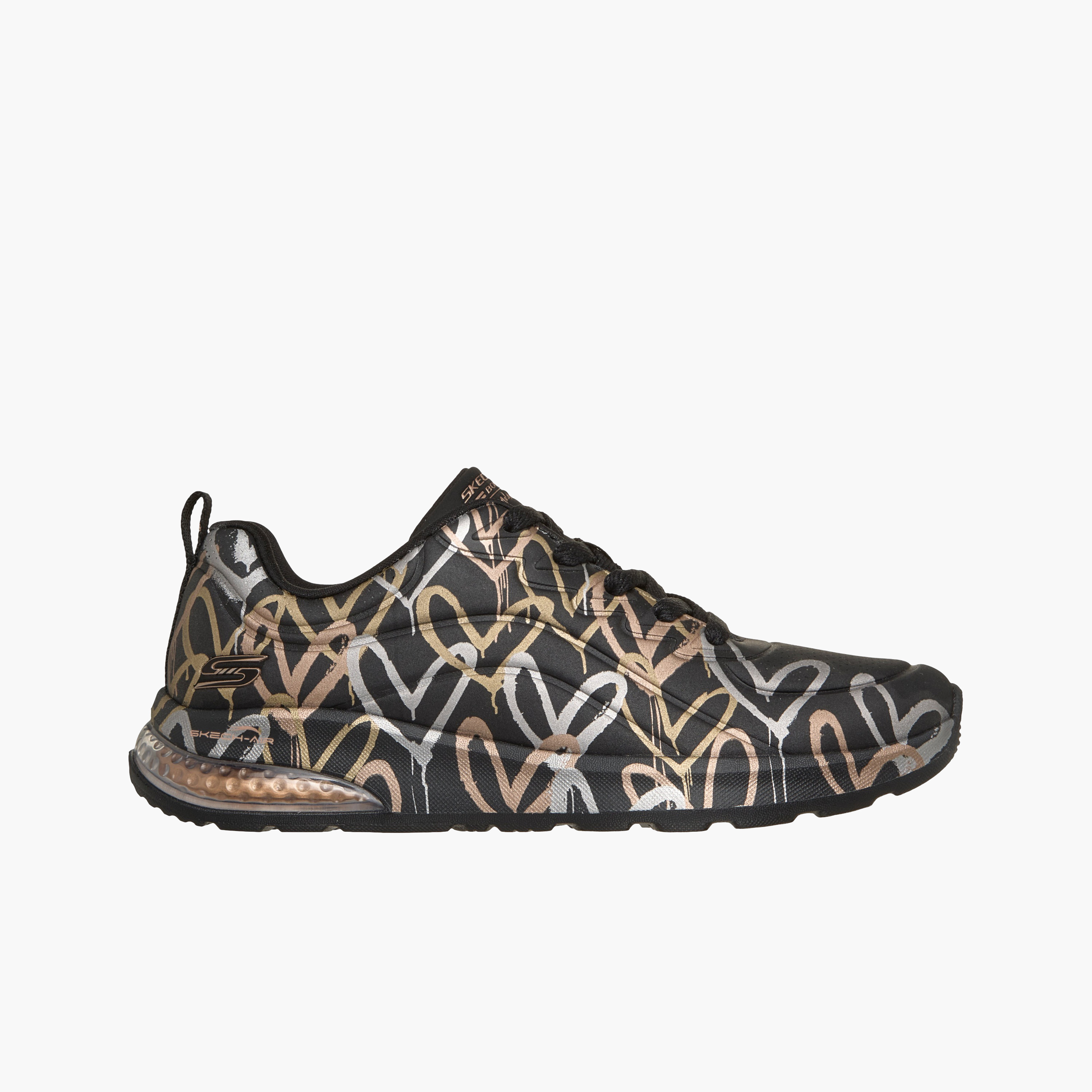 حذاء رياضي سهل الارتداء بطبعات قلوب للنساء من سكيتشرز-women-shoes-sneakers-image-1