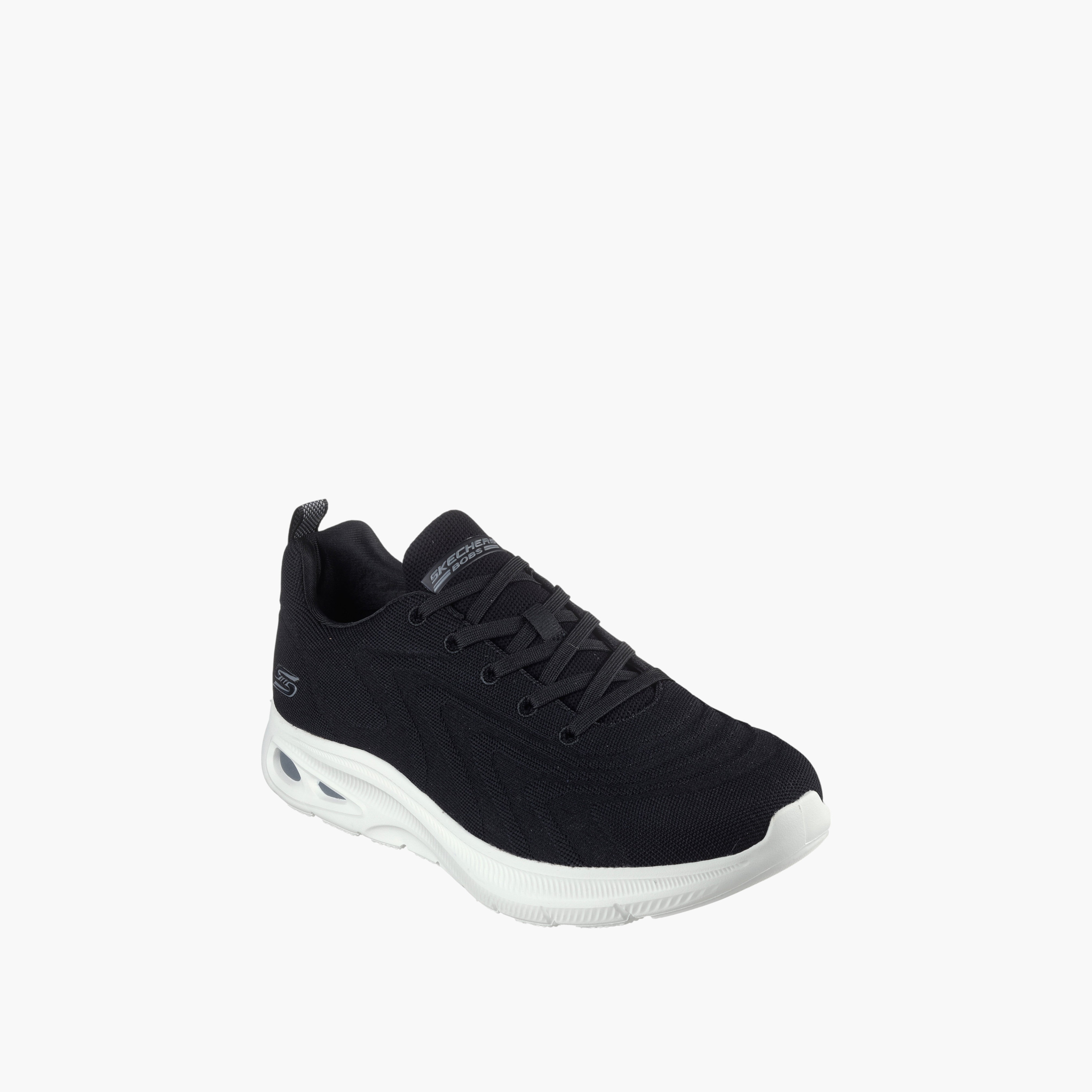Skechers Men's BOBS UNITY SLEEK REVIVE Lace-Up Sports Shoes - 118075-BLK-sports-men-shoes-image-1