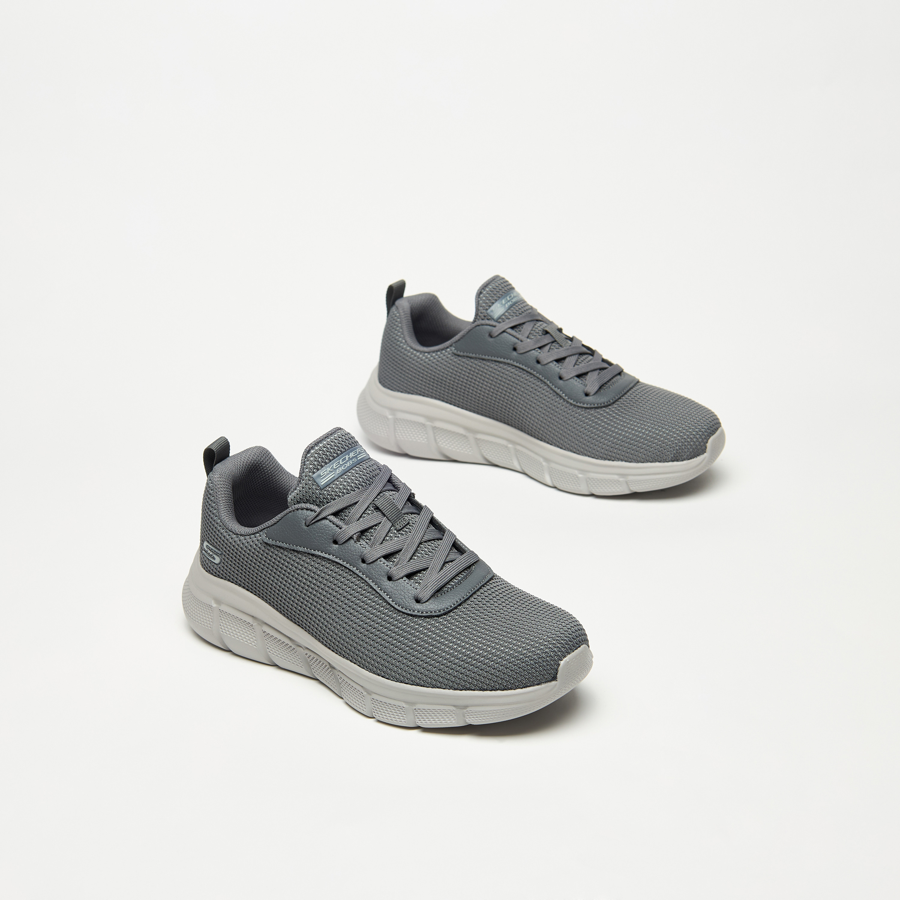 Skechers Bobs B Flex Men Memory Foam Low Ankle Sneakers 118103-GRY | OE-sports-men-shoes-image-9