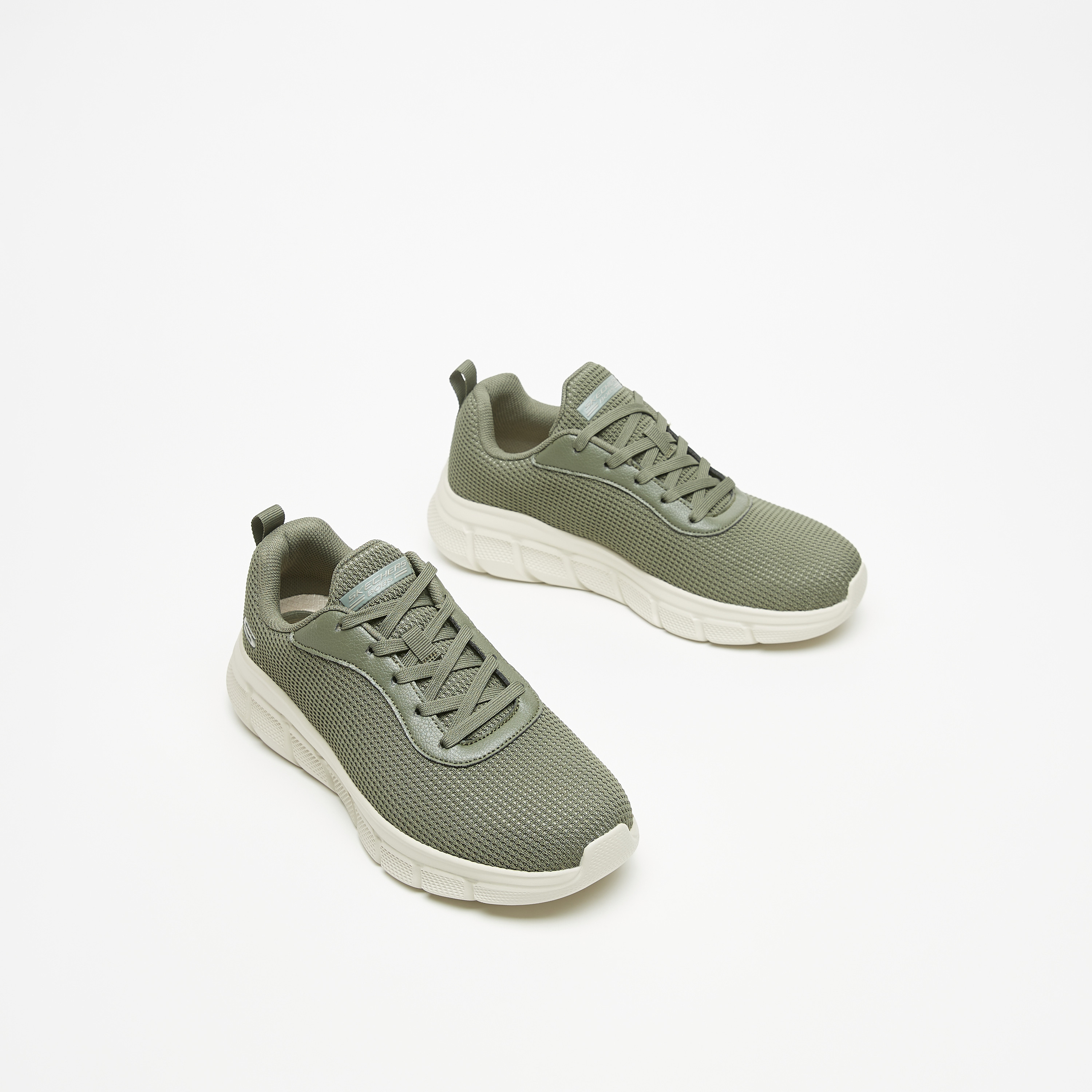 Skechers Bobs B Flex Men Memory Foam Low Ankle Sneakers 118103-GRY | OE-sports-men-shoes-image-17