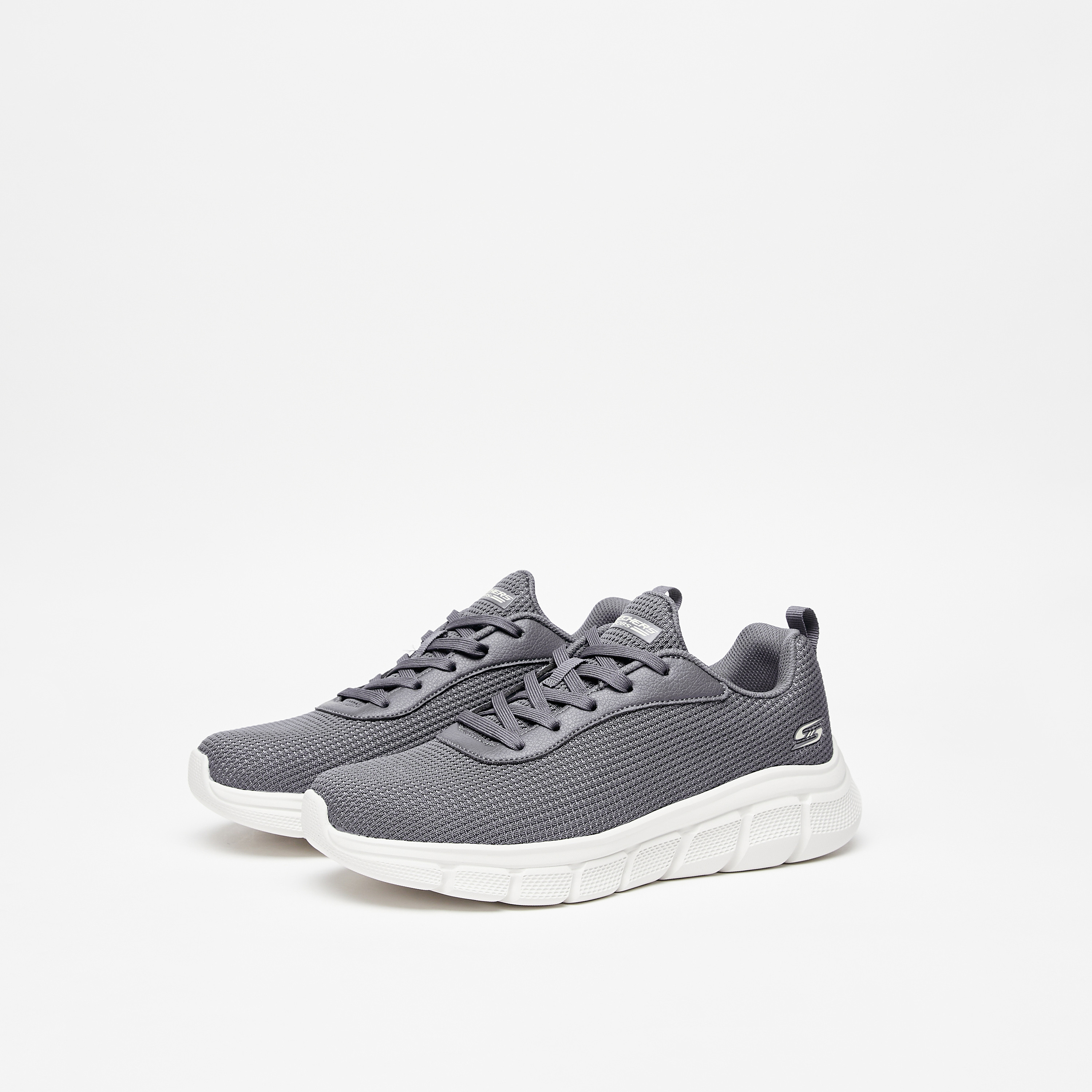 Skechers Bobs B Flex Men Memory Foam Low Ankle Sneakers 118103-GRY | OE-sports-men-shoes-image-26