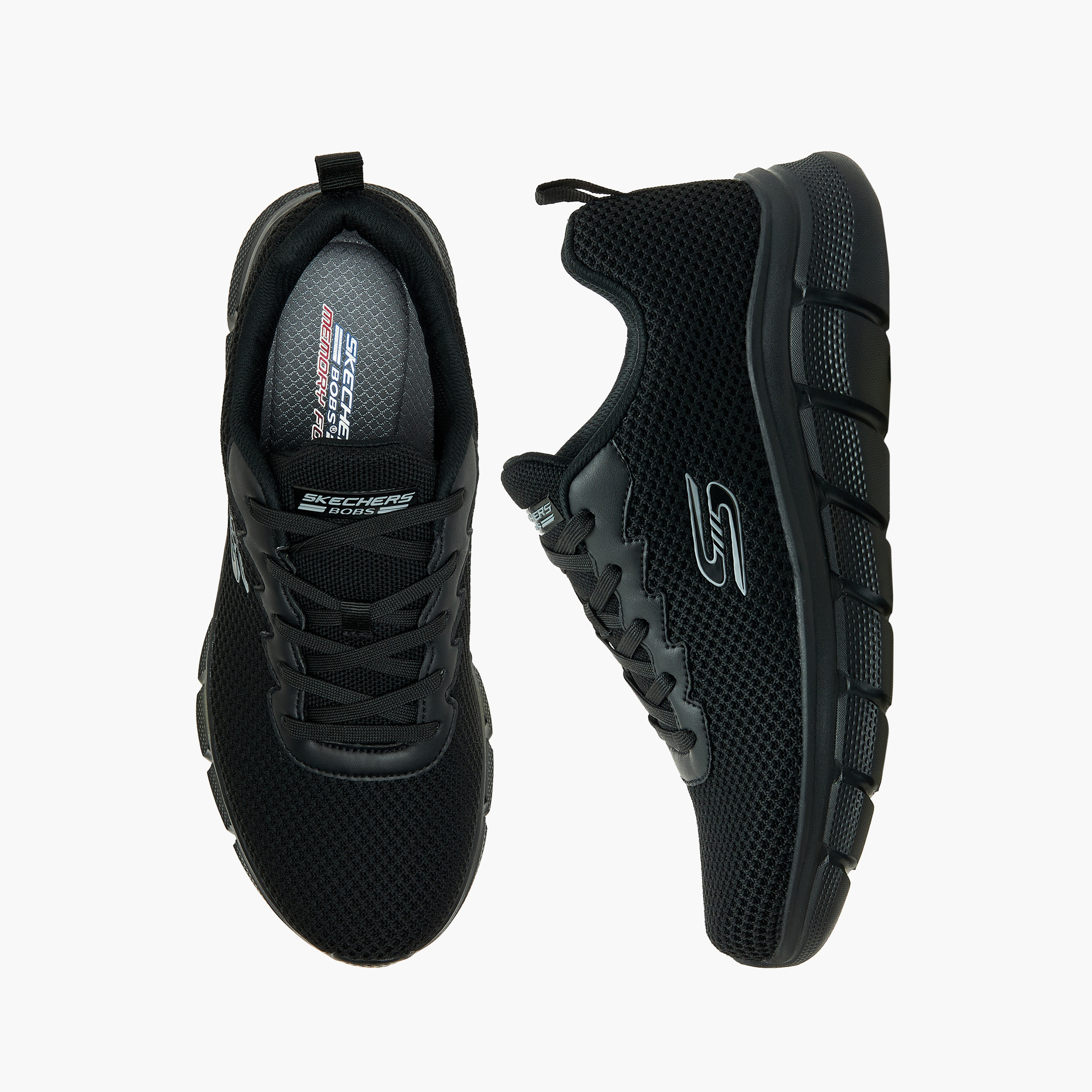Skechers Men's Bobs B Flex Lace-Up Low Ankle Sneakers 118106 | OE-sports-men-shoes-image-1