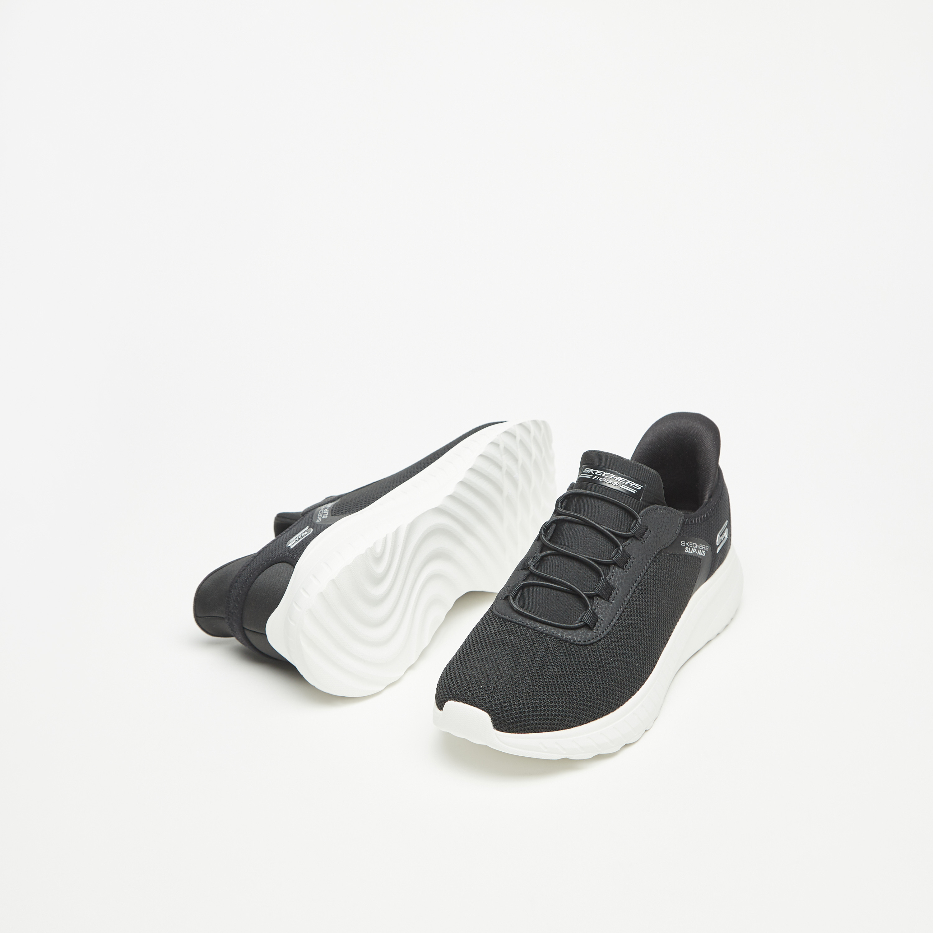 Skechers Bobs Squad Chaos Men Memory Foam Walking Shoes 118303-BLK | OE-sports-men-shoes-image-6