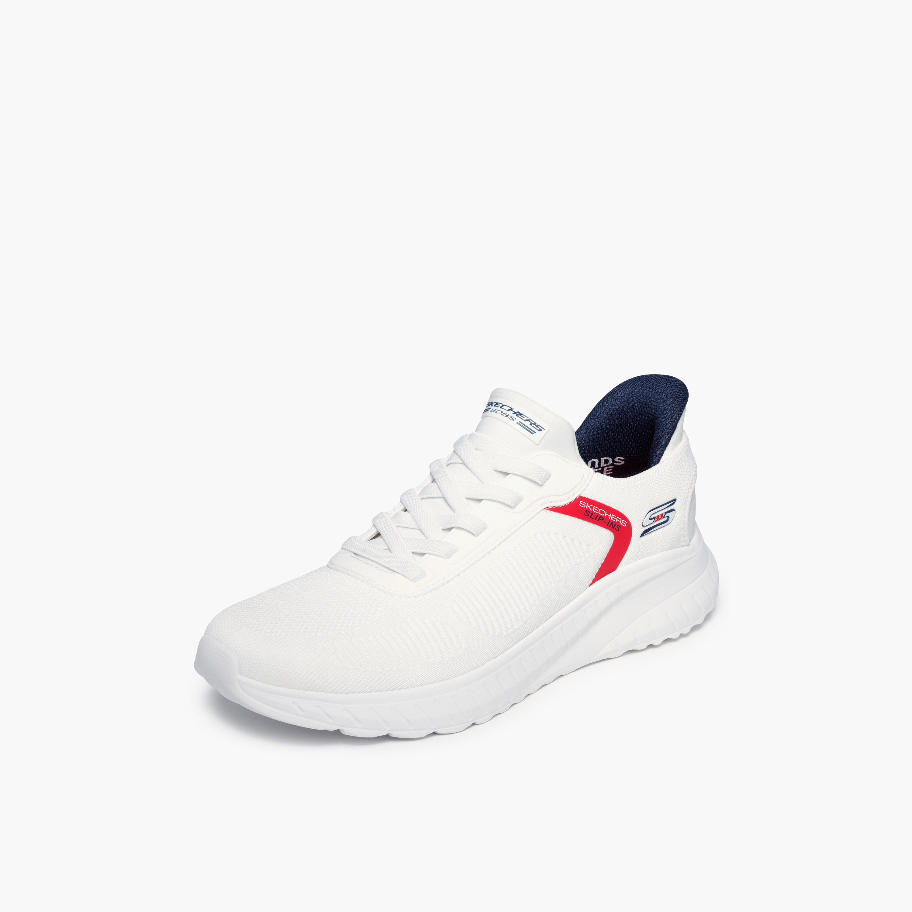 Skechers Men Bobs Squad Chaos Bungee Slip-On Ankle Sneakers-sports-men-shoes-image-4