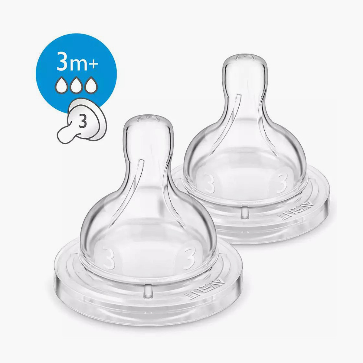 Philips Avent Airflex Medium Flow Silicone Teats - Set of 2-baby-feeding-feedingbottles-bottlesandteats-image-1