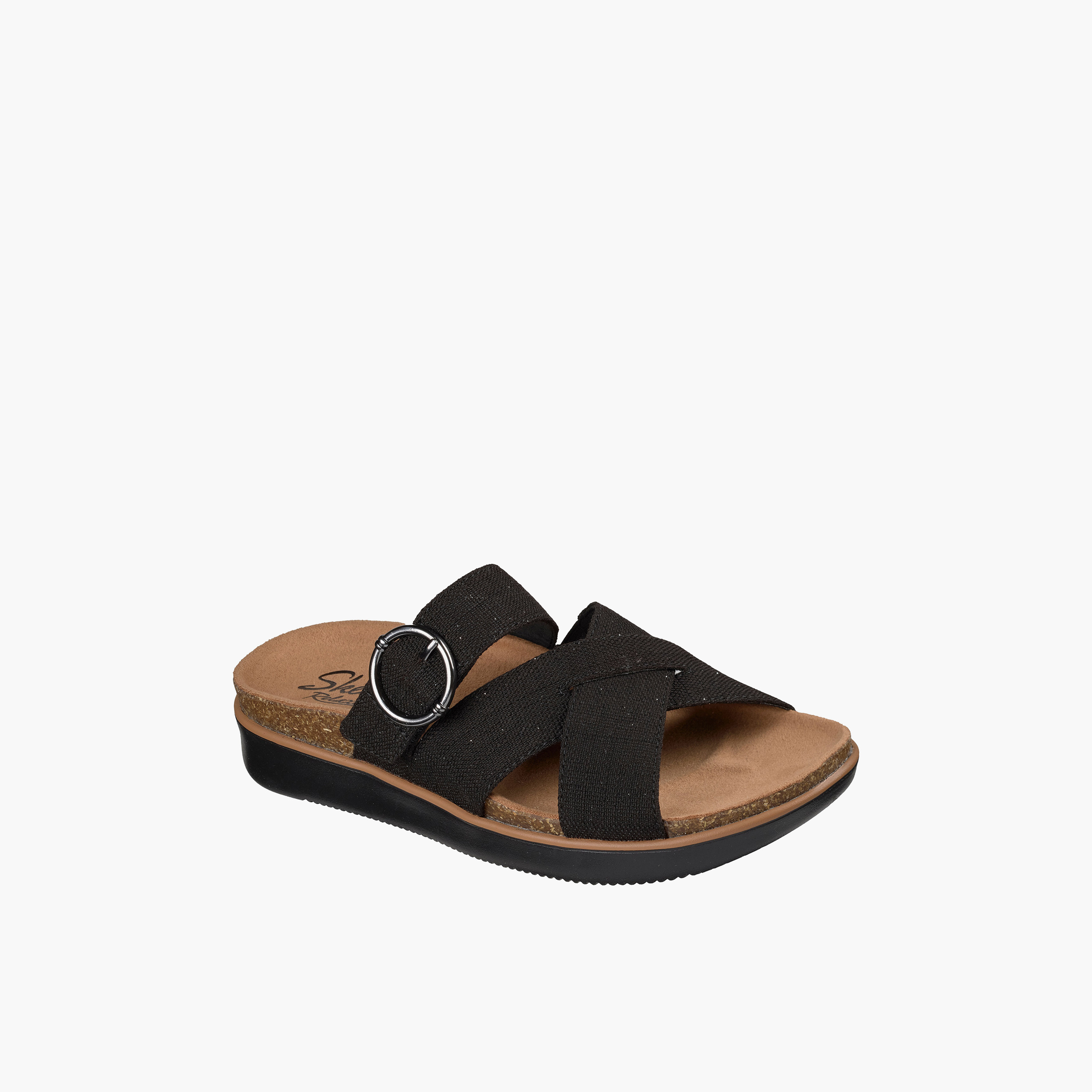 Skechers Women LIFTED COMFORT Slip-On Sandals-women-shoes-flats-sandals-image-1
