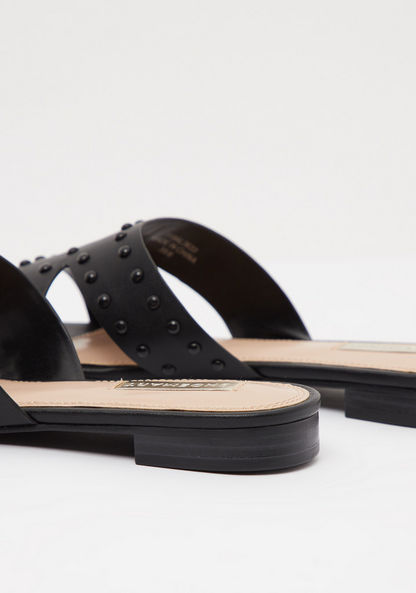 Open Toe Embellished Flat Sandals-Women%27s Flat Sandals-image-3
