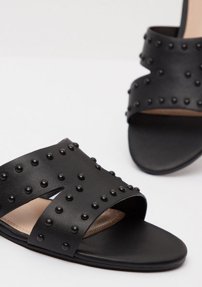 Open Toe Embellished Flat Sandals-Women%27s Flat Sandals-image-4