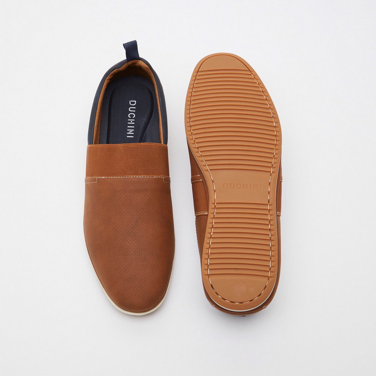 Duchini Textured Slip On Loafers