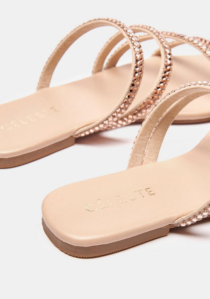 Celeste Women's Slip-On Heat Seal Criss Cross Sandal-Women%27s Flat Sandals-image-2