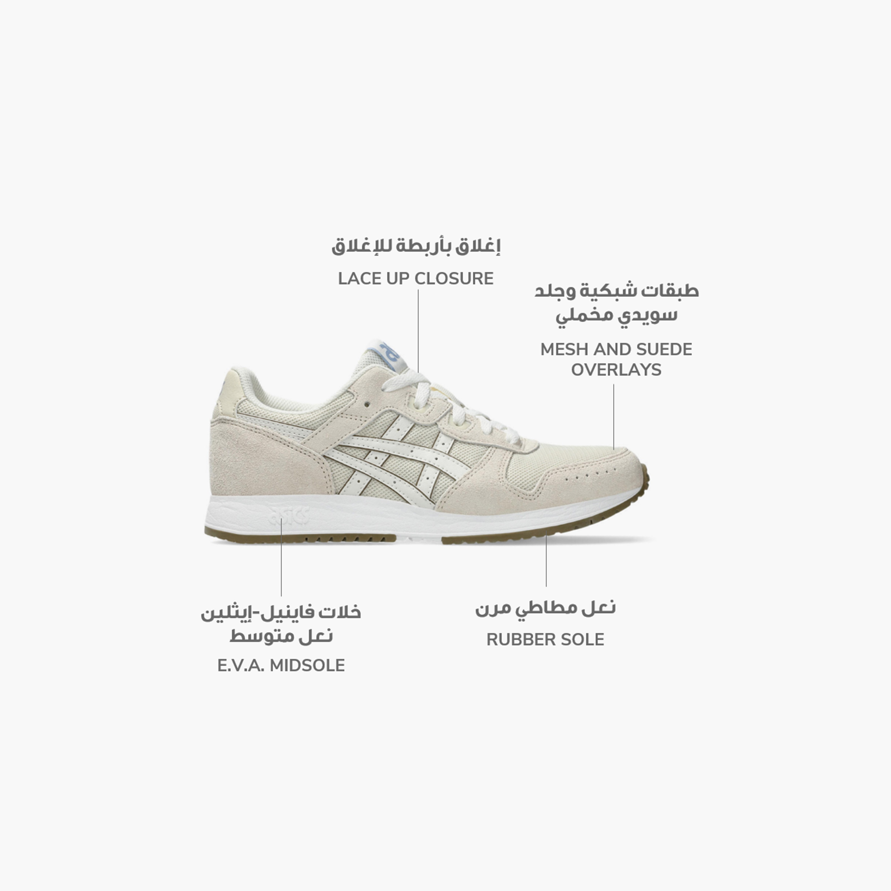 اسيكس- حذاء رياضي لايت كلاسيك للنساء  برباط  منخفض الكاحل 1202A306 | OE-women-shoes-sneakers-image-3
