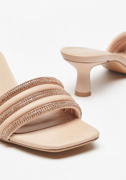 Celeste Women's Embellished Slip-On Heeled Sandals-Women%27s Heel Sandals-image-3