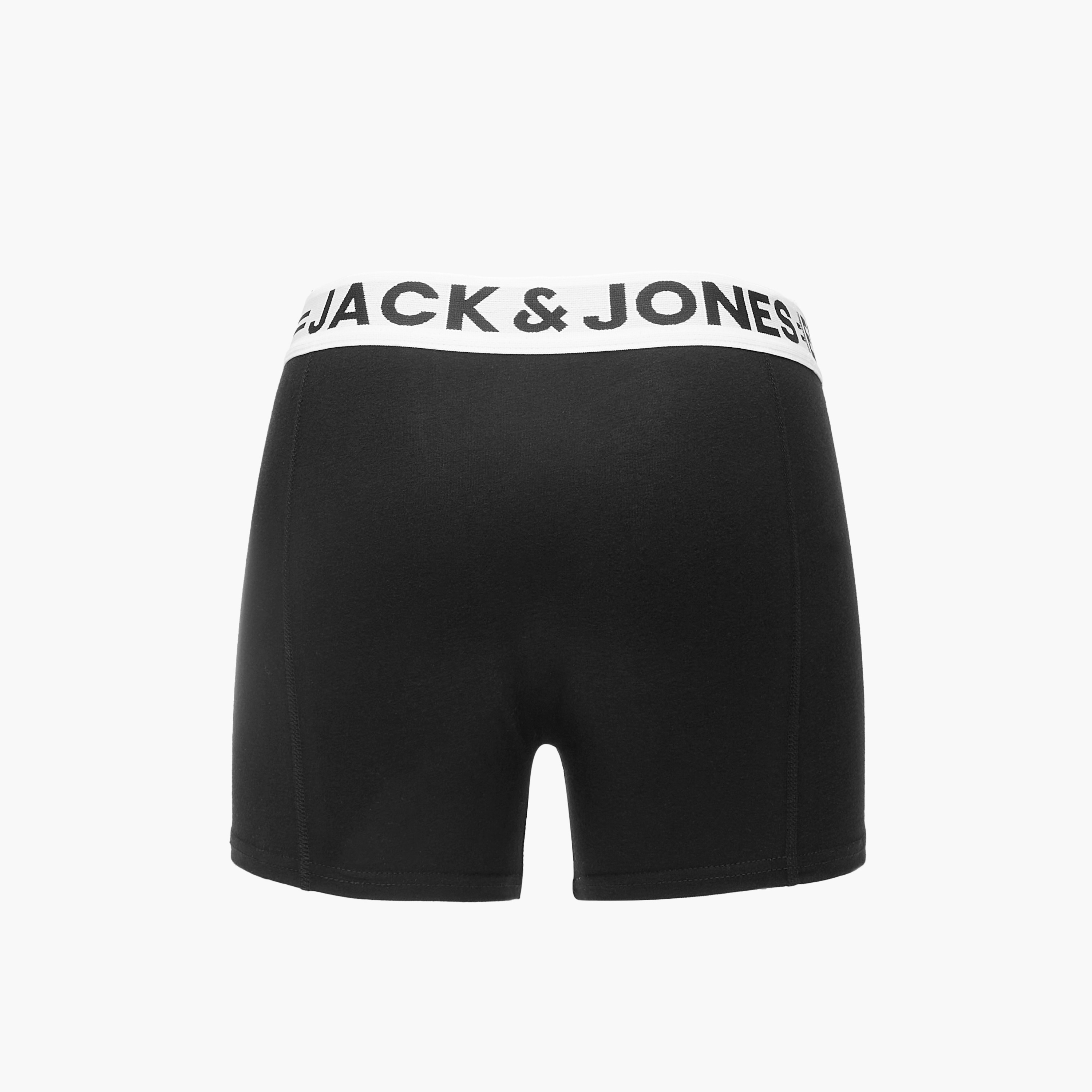 سراويل ترانك بخصر مطاطي وطبعات شعار من جاك آند جونز - مجموعة من 3-men-clothing-innerwear-underwear-image-6
