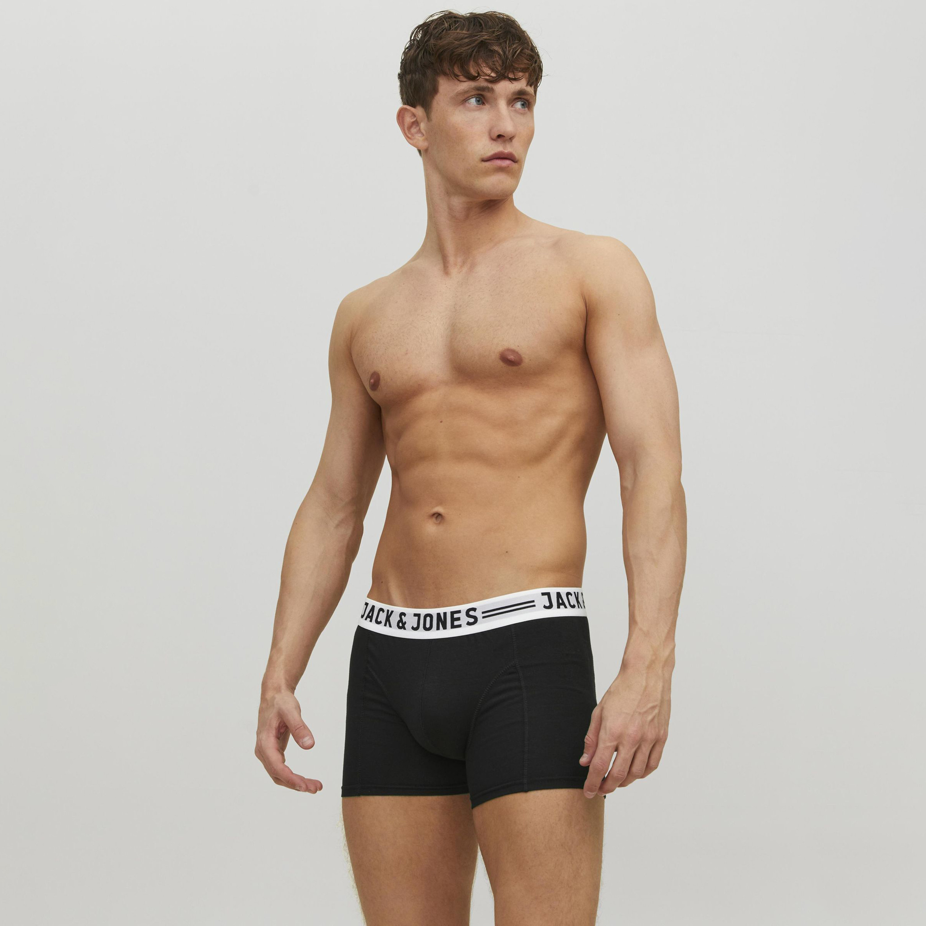 Jack & Jones Pack of 3 Brand Print Elasticated Waistband Trunks-CP_BESTPRICE_EXCLUSION-image-5