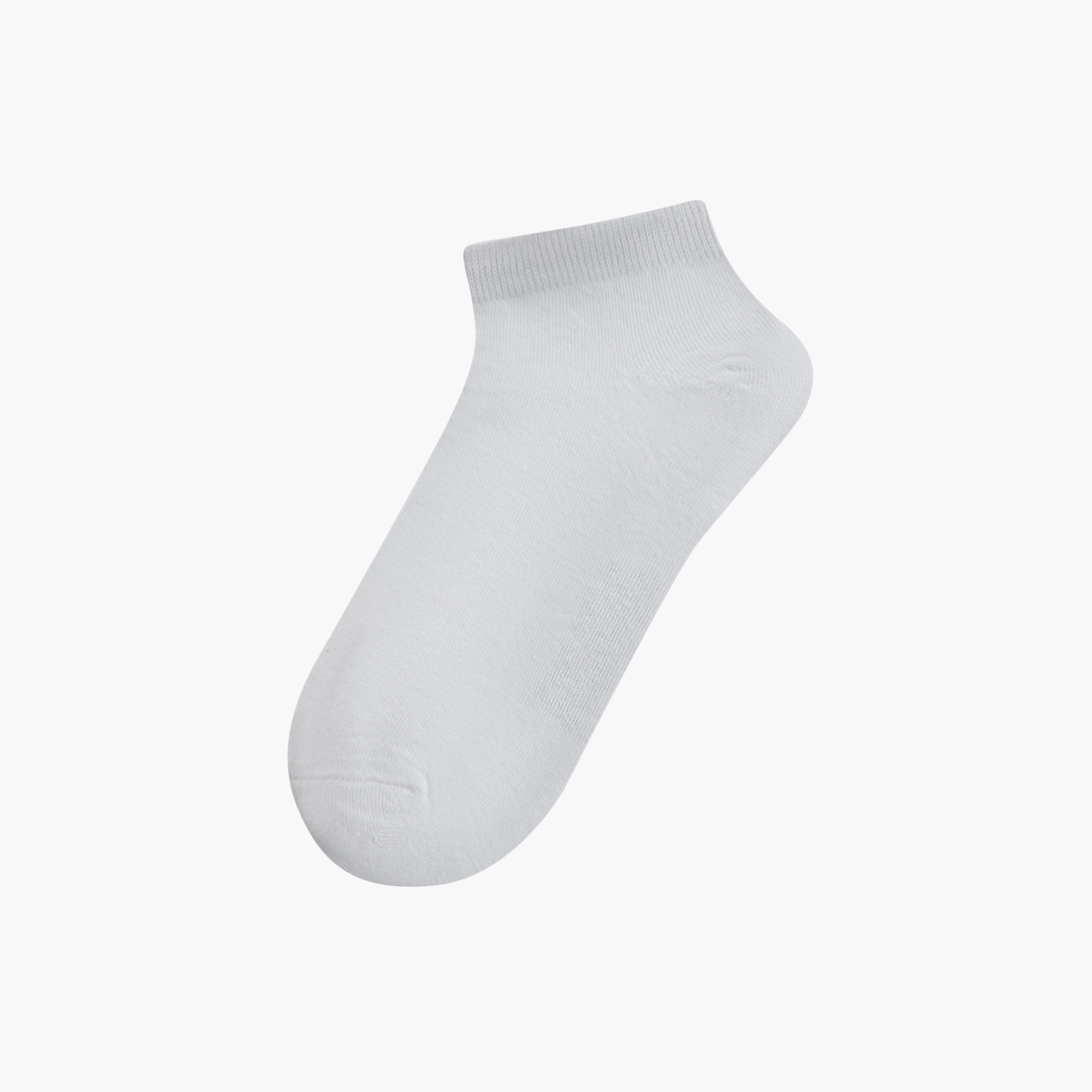 مجموعة من 5 جوارب سادة بطول الكاحل للرجال من جاك اند جونز-men-socks-image-2
