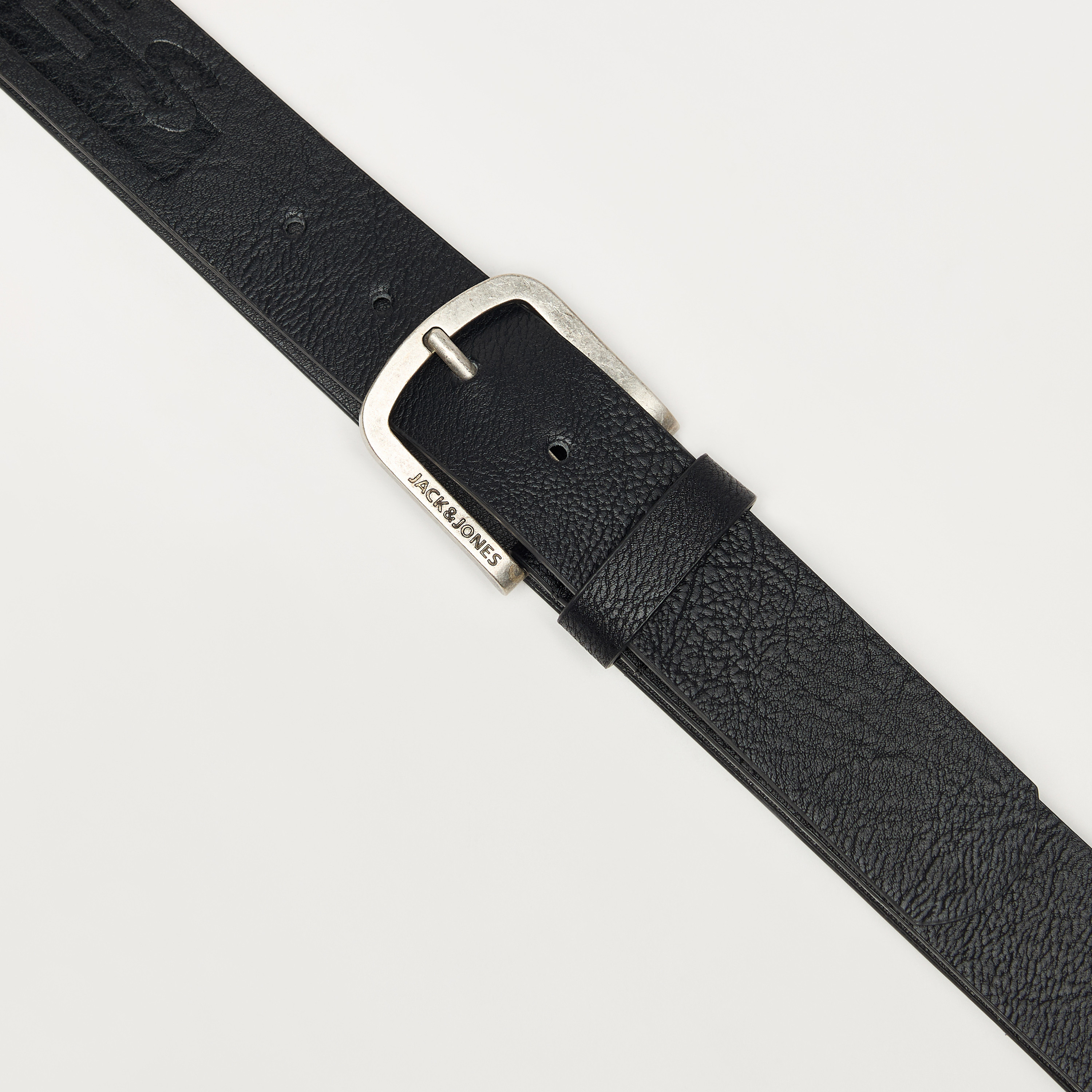 حزام بارز الملمس بإبزيم إغلاق بدبوس من جاك آند جونز-men-beltsandwallets-belts-image-2