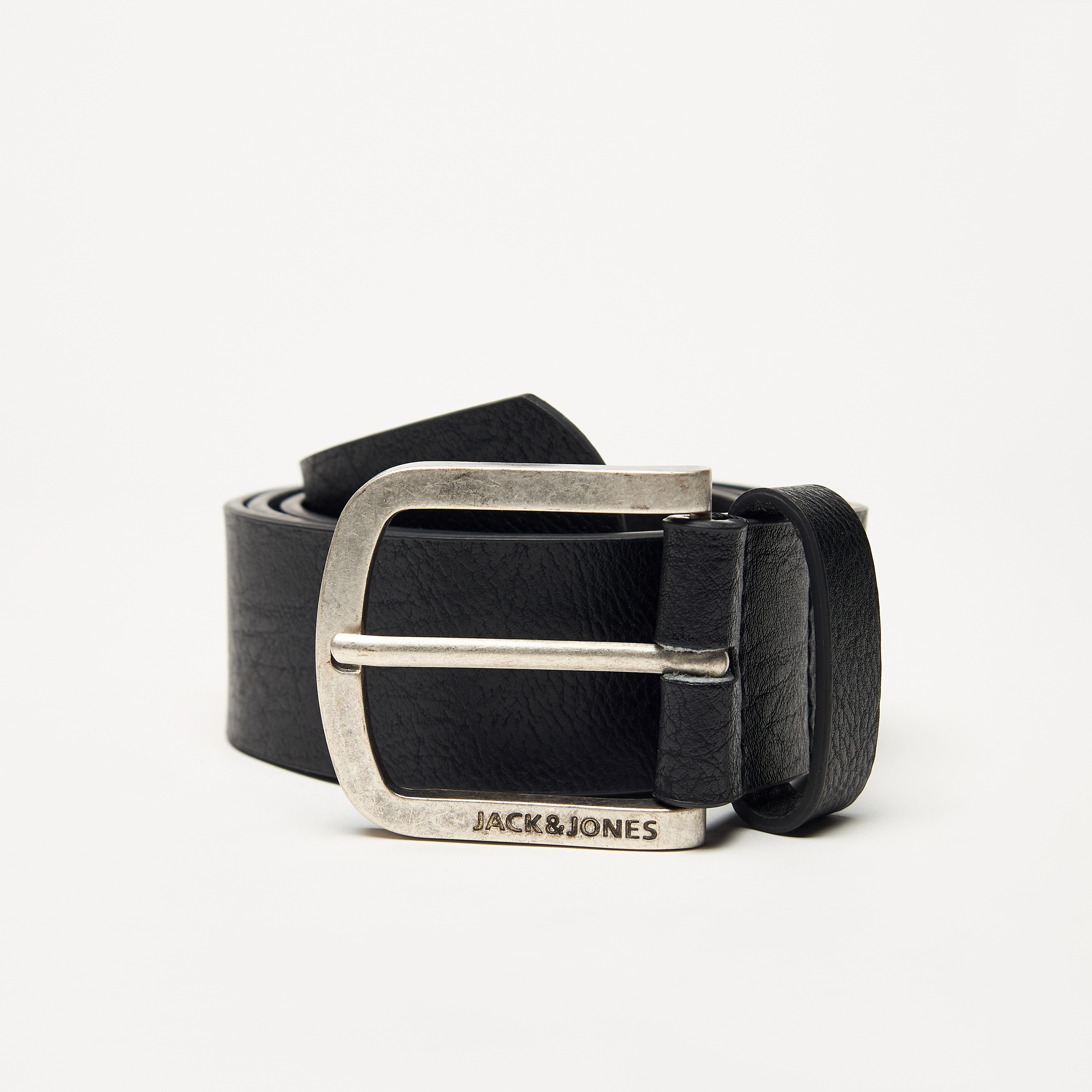 Jack & Jones Textured Belt with Pin Buckle Closure-men-beltsandwallets-belts-image-3