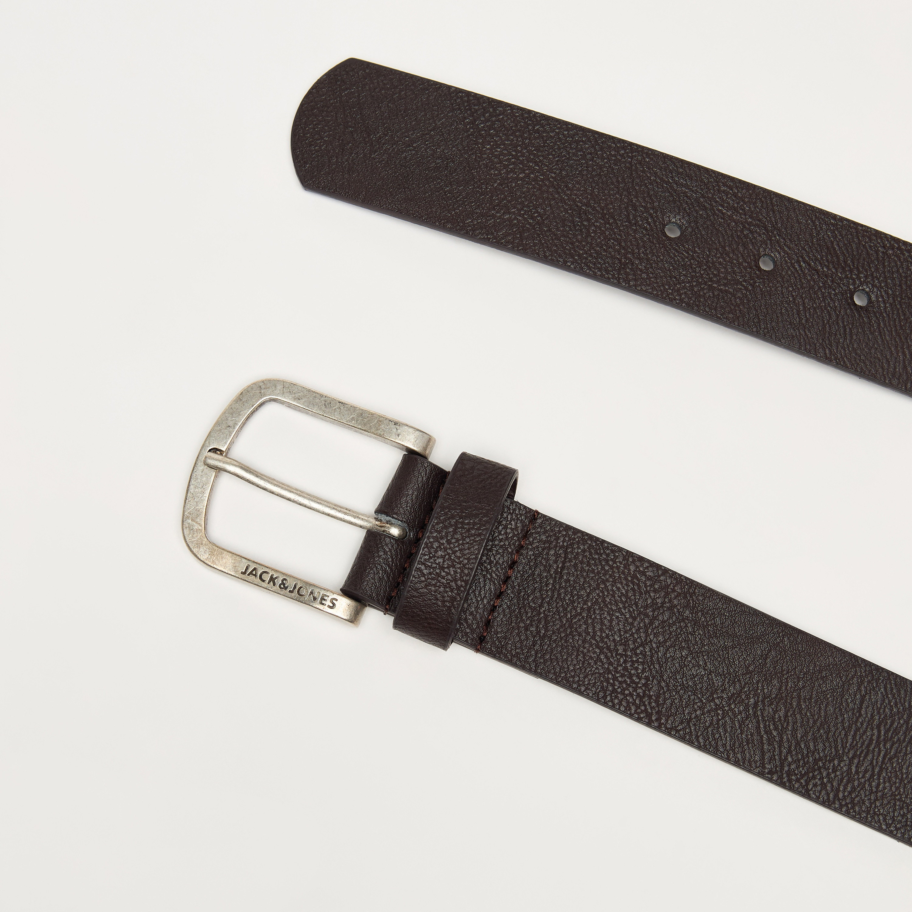 Jack & Jones Textured Belt with Pin Buckle Closure-men-beltsandwallets-belts-image-8