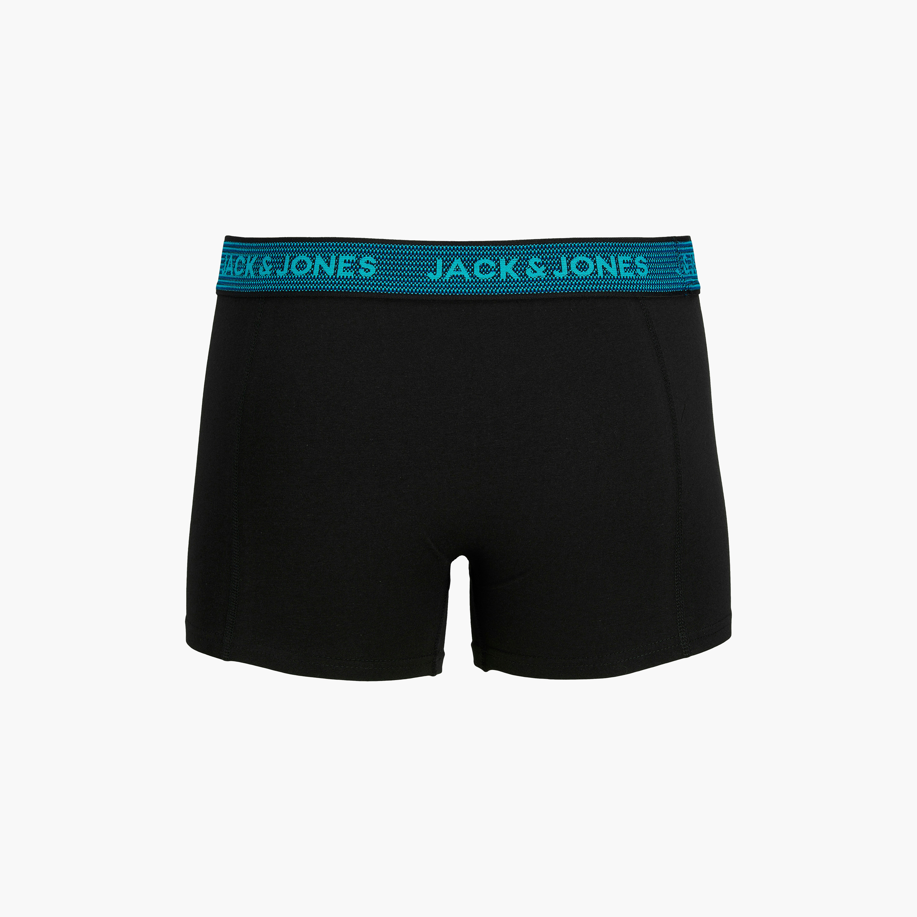 Jack & Jones Pack of 3 Brand Print Waistband Trunks-men-clothing-innerwear-underwear-image-2