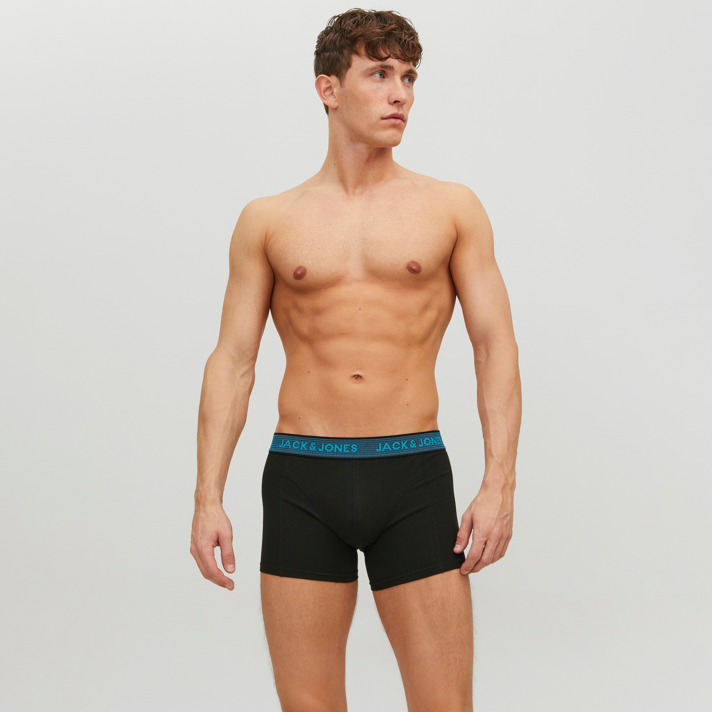 Jack & Jones Pack of 3 Brand Print Waistband Trunks-men-clothing-innerwear-underwear-image-3