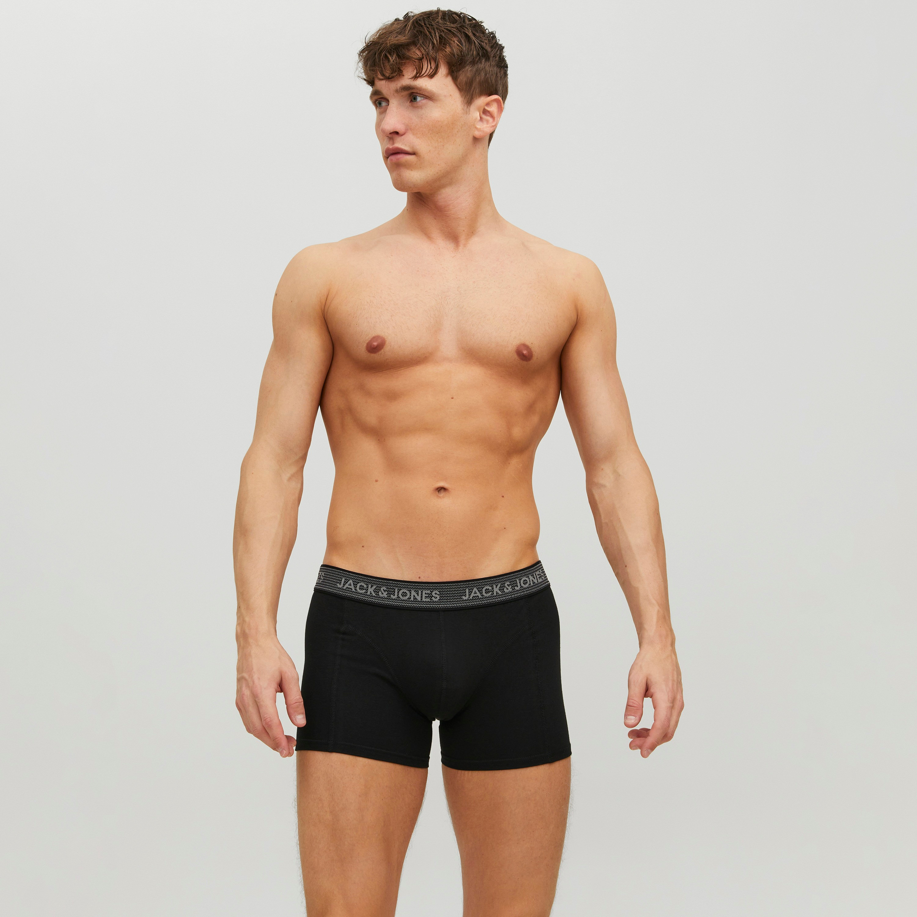 Jack & Jones Pack of 3 Brand Print Waistband Trunks-men-clothing-innerwear-underwear-image-4