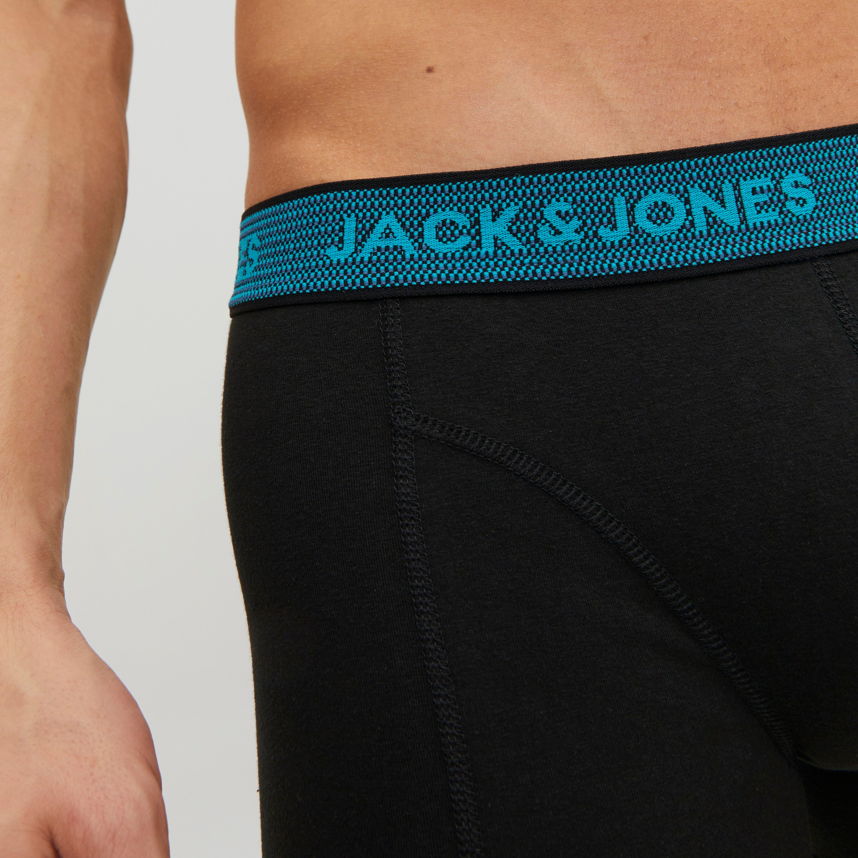 Jack & Jones Pack of 3 Brand Print Waistband Trunks-men-clothing-innerwear-underwear-image-7