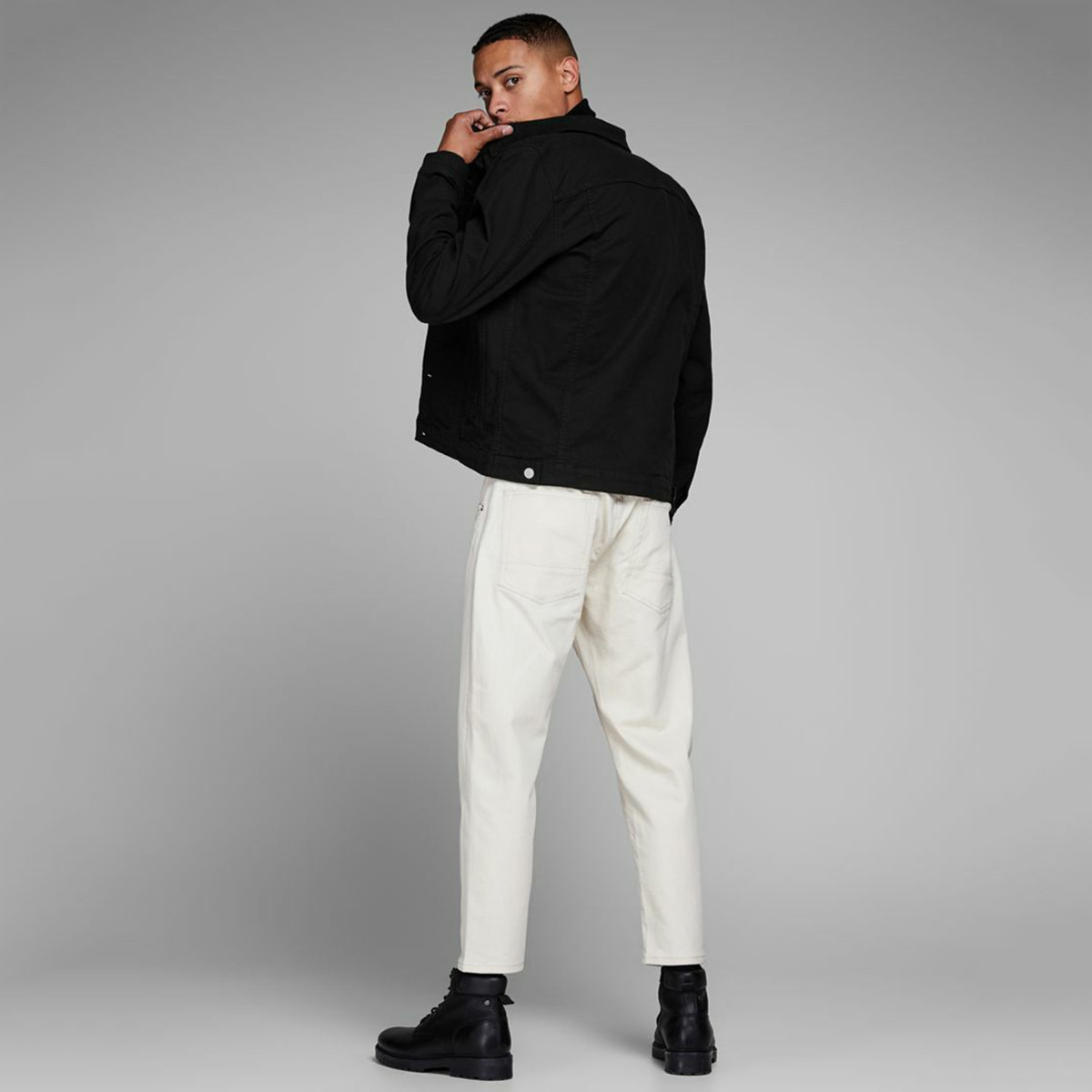 Jack & Jones Solid Denim Jacket with Pockets and Button Closure-men-clothing-jacketsandblazers-jackets-image-4