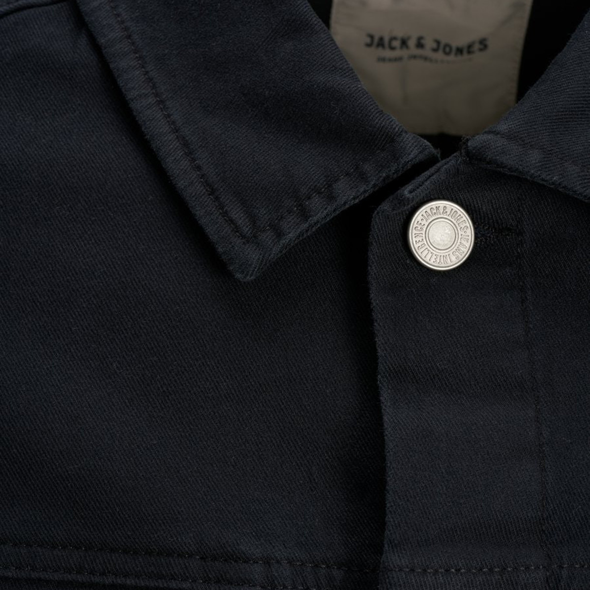Jack & Jones Solid Denim Jacket with Pockets and Button Closure-men-clothing-jacketsandblazers-jackets-image-5