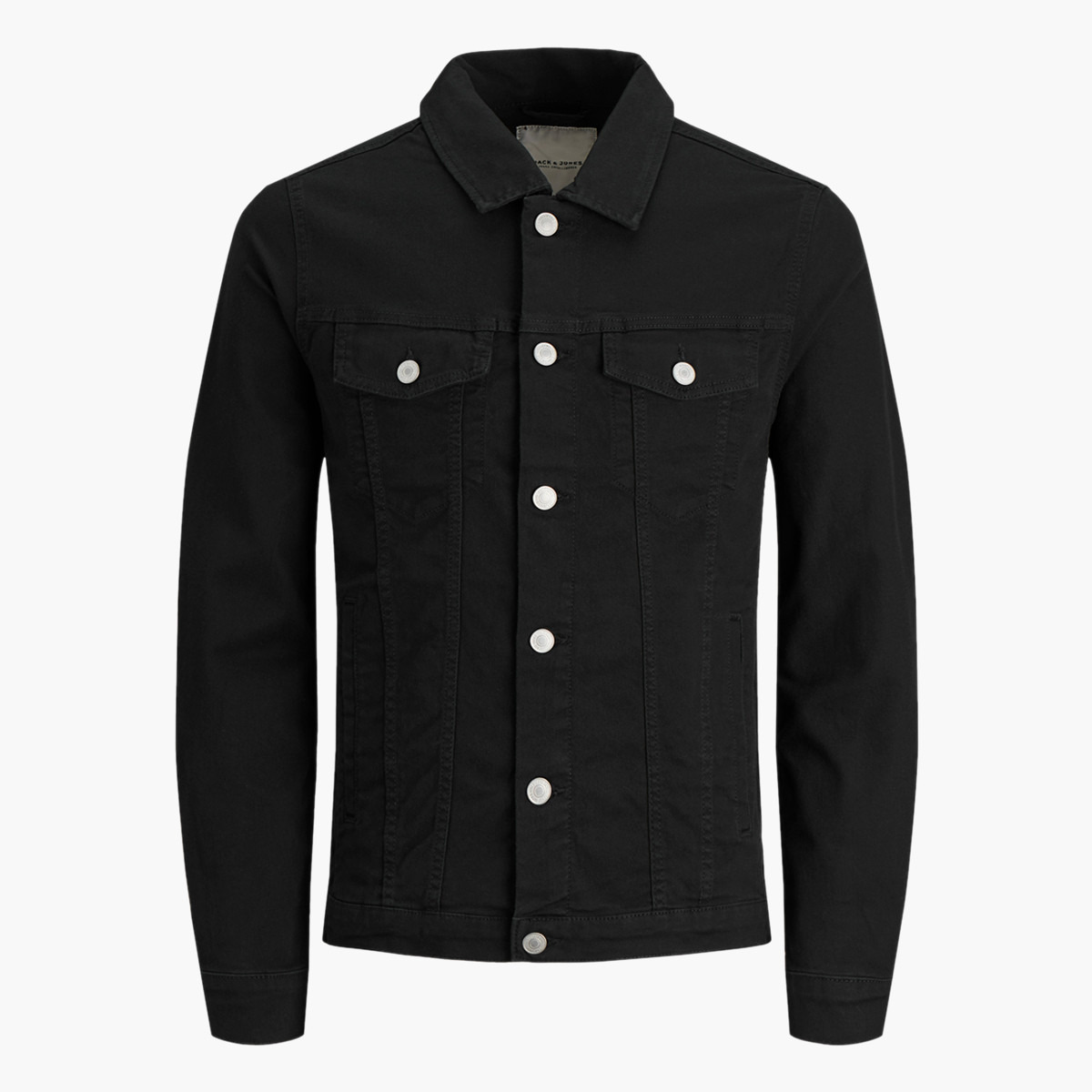 Jack & Jones Solid Denim Jacket with Pockets and Button Closure-men-clothing-jacketsandblazers-jackets-image-7