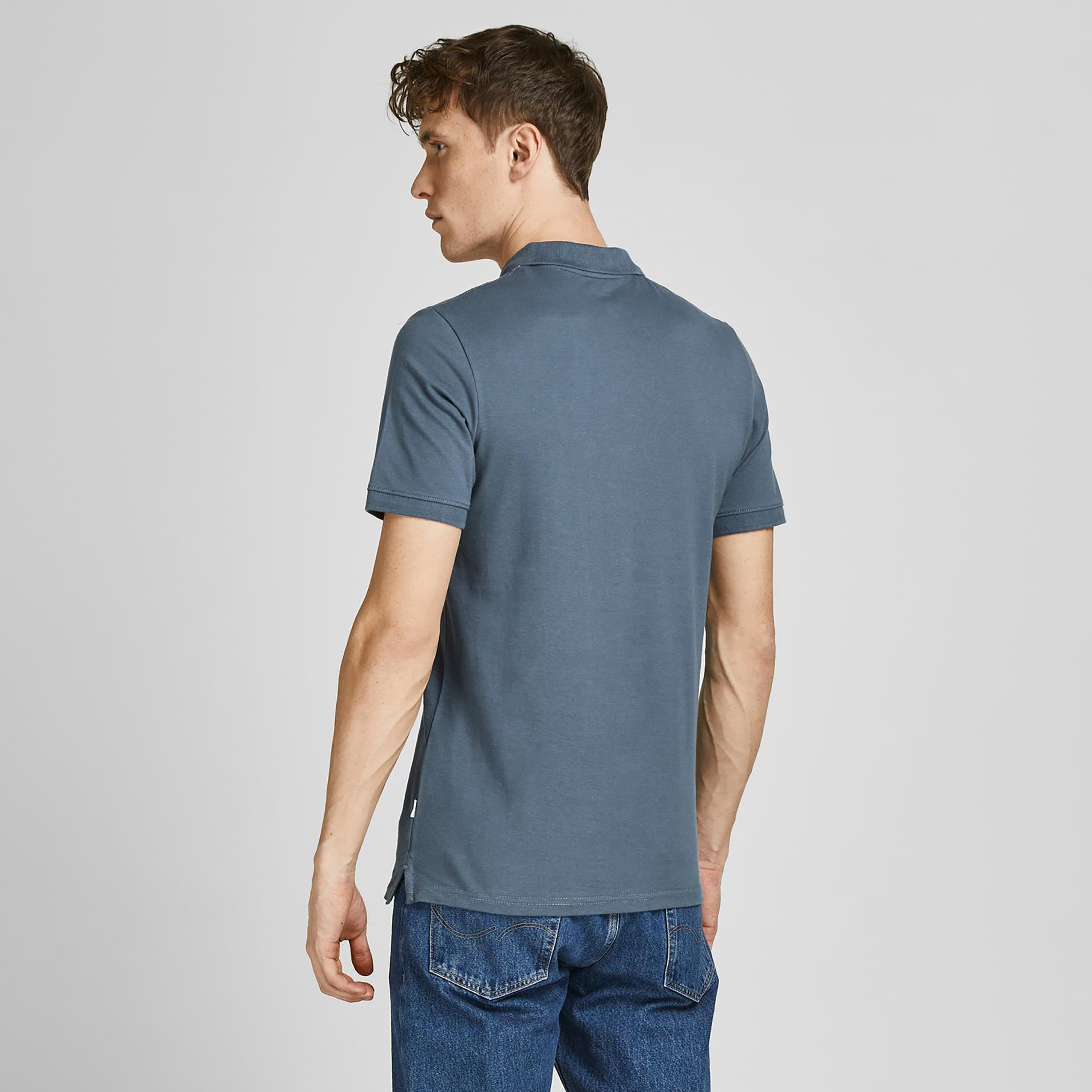 بولو تي شيرت من جاك آند جونز بأكمام قصيرة سادة-men-clothing-tshirtsandpolos-polos-image-4
