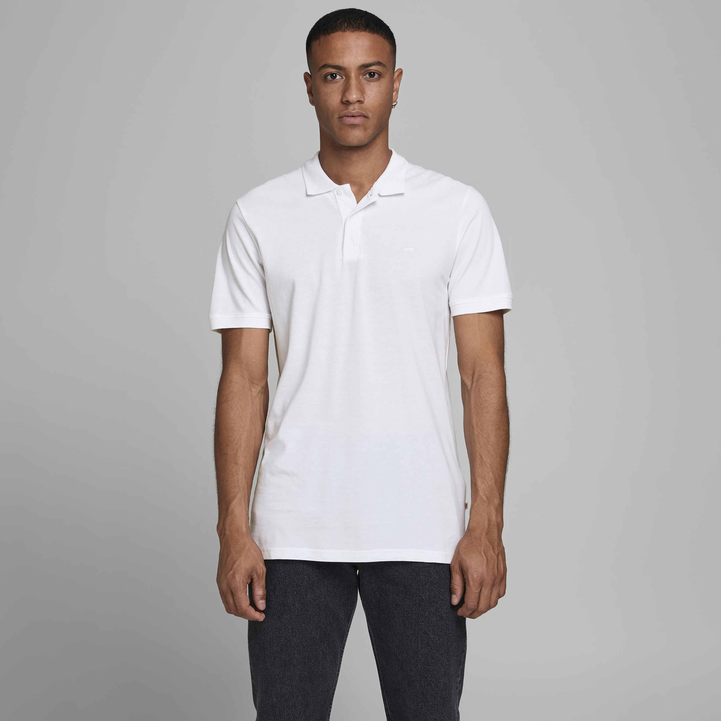 بولو تي شيرت من جاك آند جونز بأكمام قصيرة سادة-men-clothing-tshirtsandpolos-polos-image-11