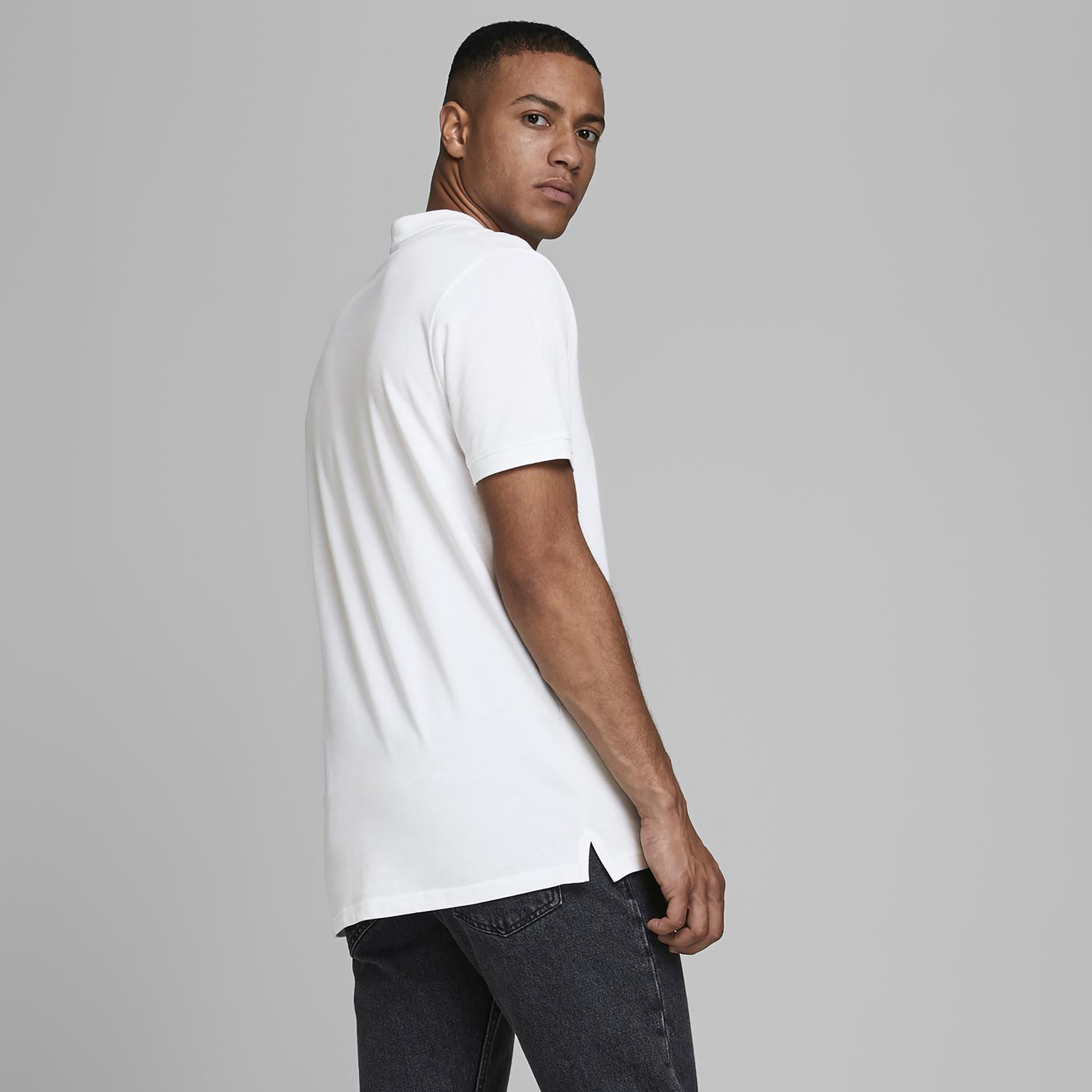 بولو تي شيرت من جاك آند جونز بأكمام قصيرة سادة-men-clothing-tshirtsandpolos-polos-image-14