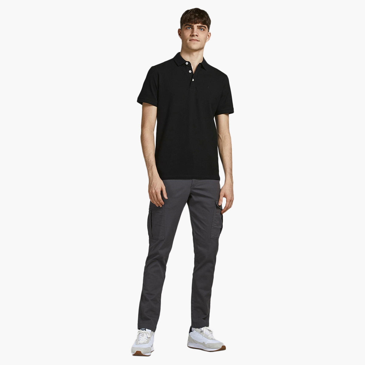 Jack & Jones Men Black Solid Short Sleeves Slim Fit Polo T-Shirt-men-clothing-tshirtsandpolos-polos-image-6