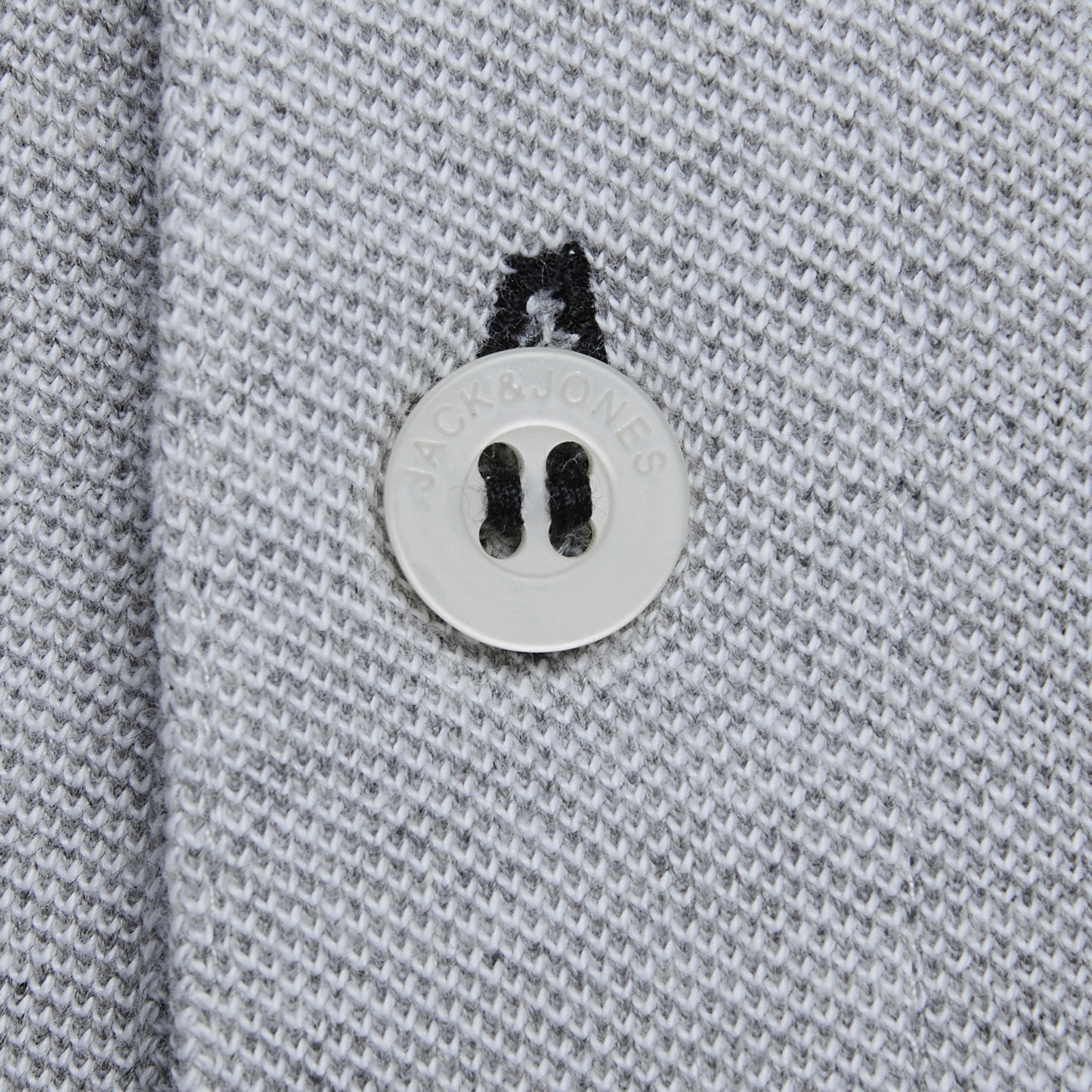 تي شيرت بولو جاك آند جونز بأكمام قصيرة و محكم رمادي للرجال-men-clothing-tshirtsandpolos-polos-image-3