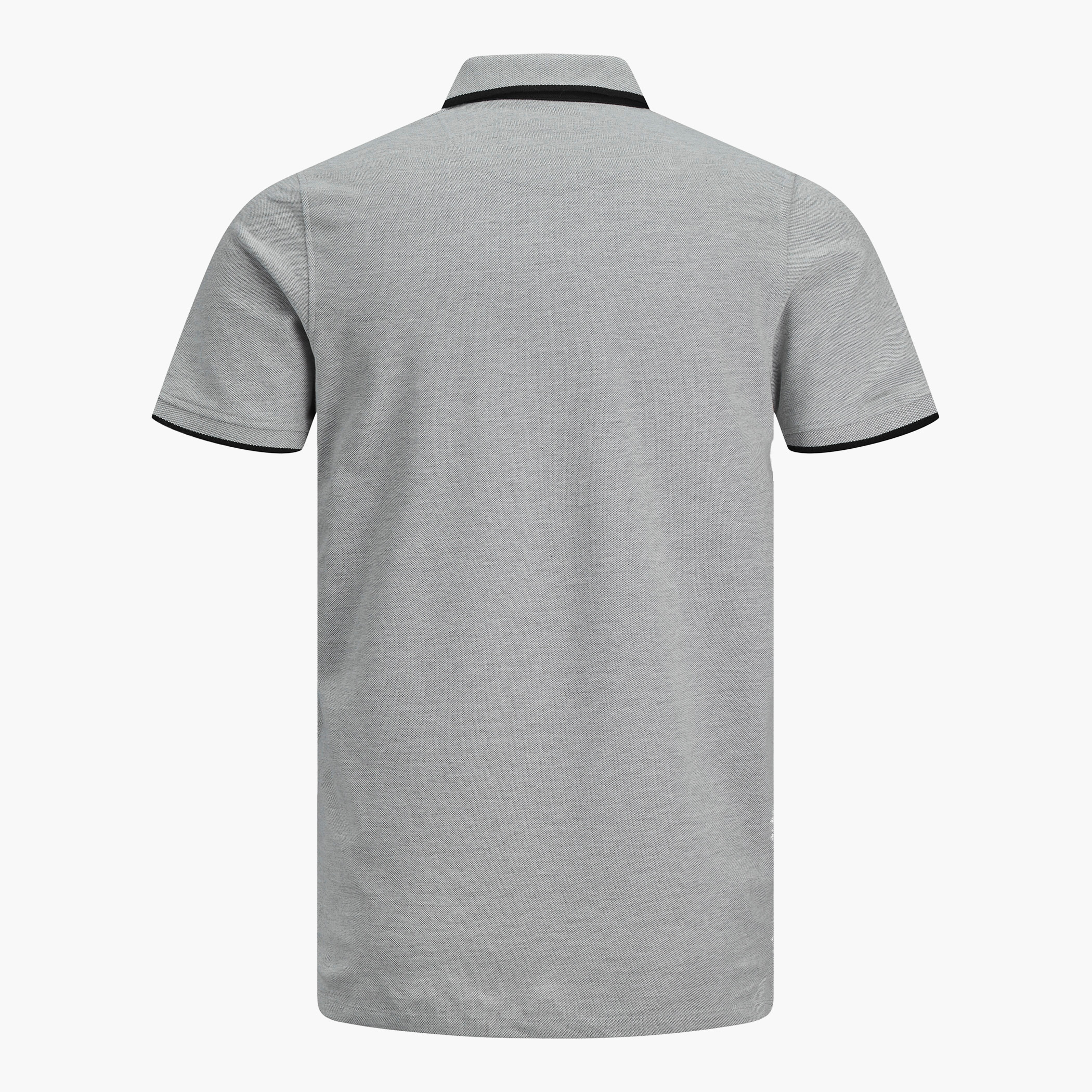 تي شيرت بولو جاك آند جونز بأكمام قصيرة و محكم رمادي للرجال-men-clothing-tshirtsandpolos-polos-image-6