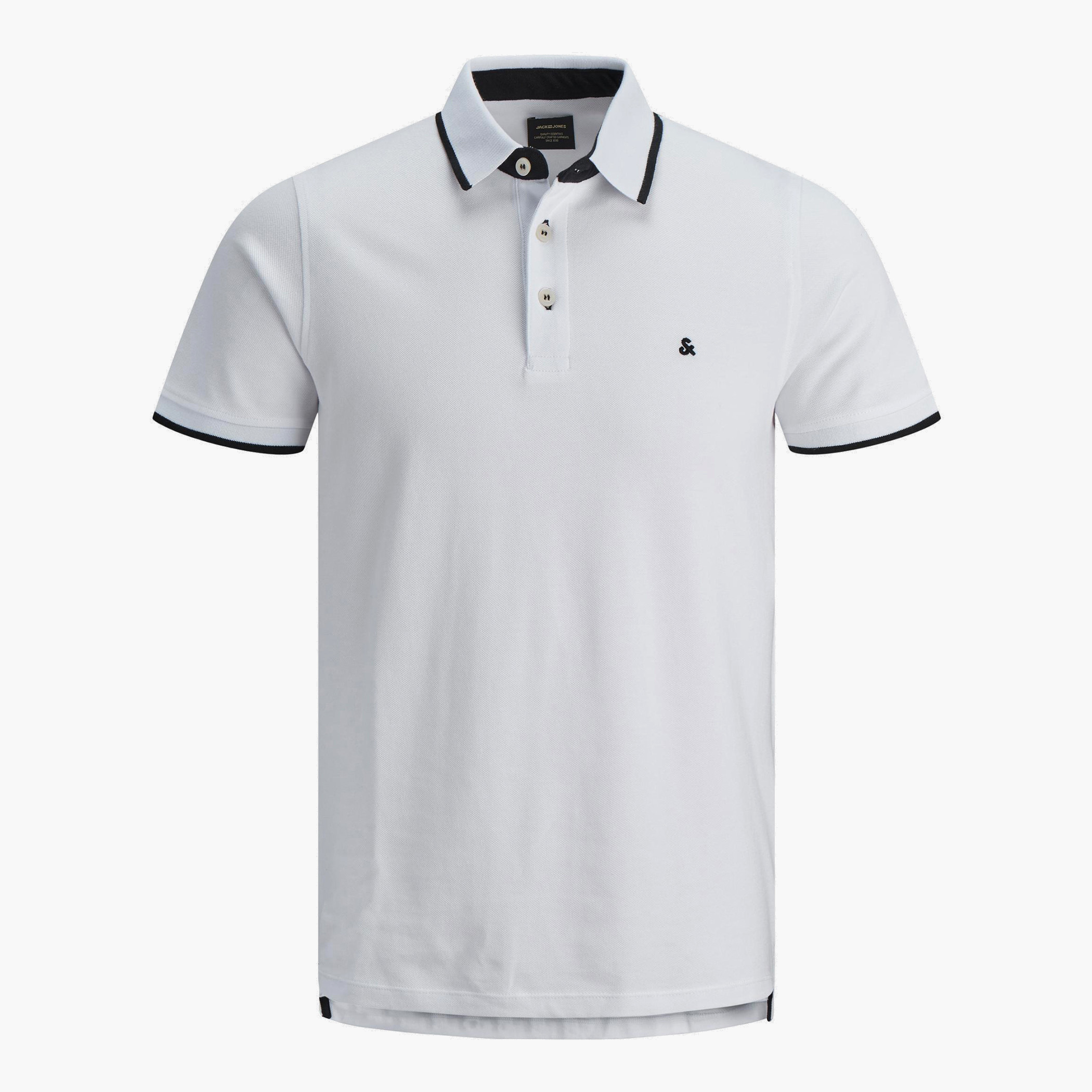 Jack & Jones Men Solid White Short Sleeves Slim Fit Polo T-Shirt-men-clothing-tshirtsandpolos-polos-image-4