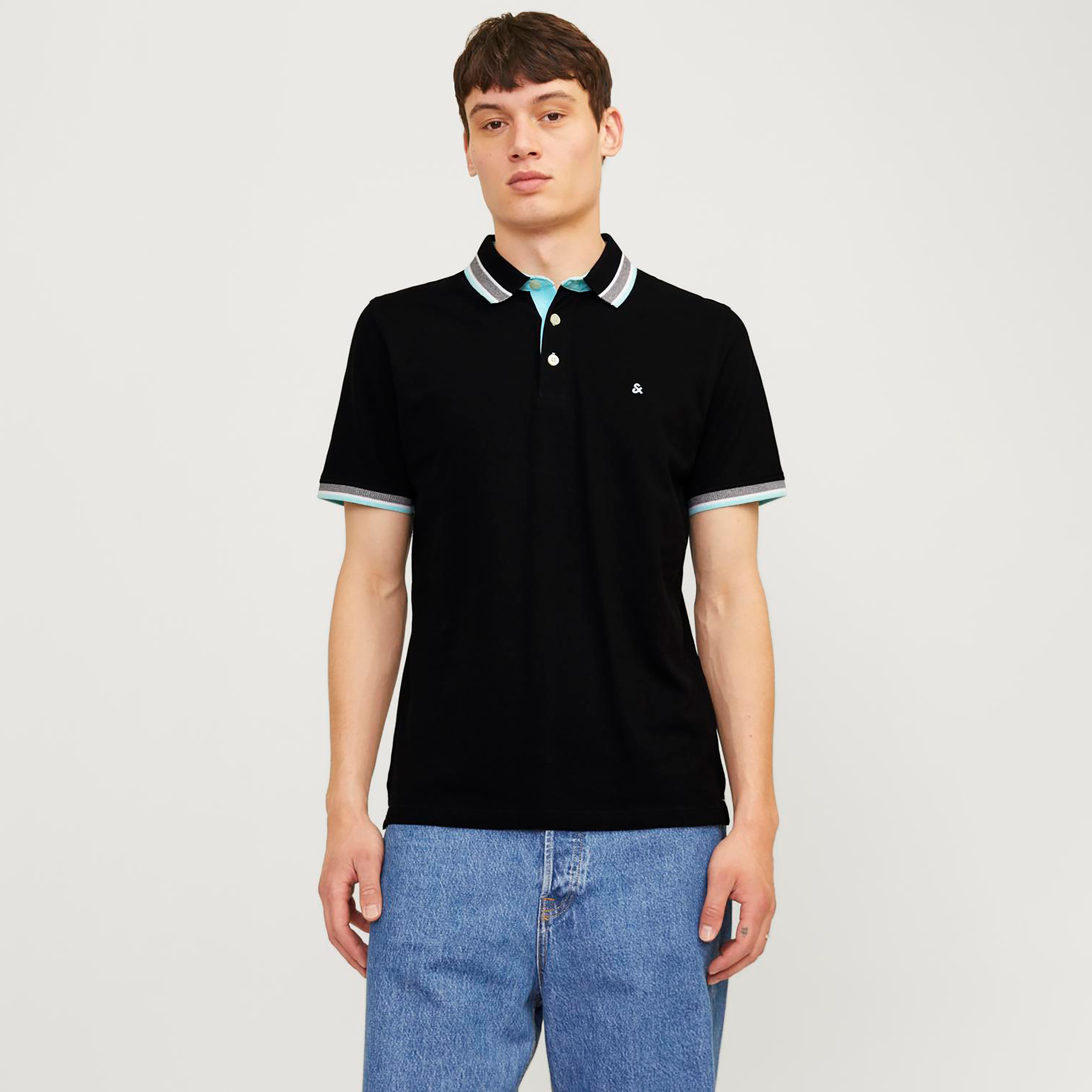 Jack & Jones Plain Collared Short Sleeves Polo T-Shirt-men-clothing-tshirtsandpolos-polos-image-1