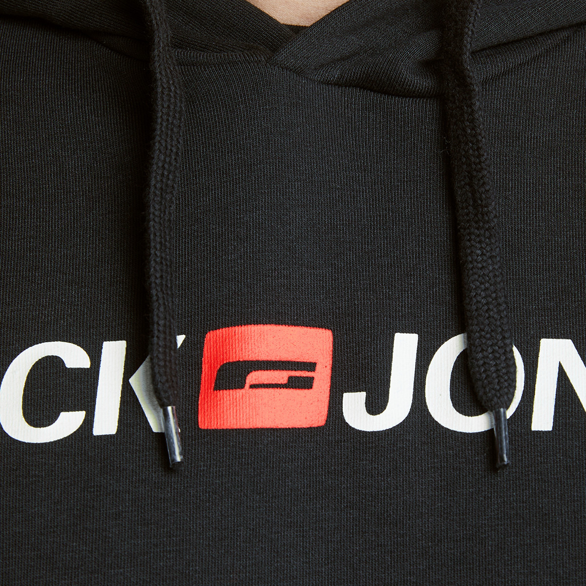 Jack & Jones Men Logo Black Kangaroo Pocket Hoodie-men-winterwear-hoodiesandsweatshirts-image-6