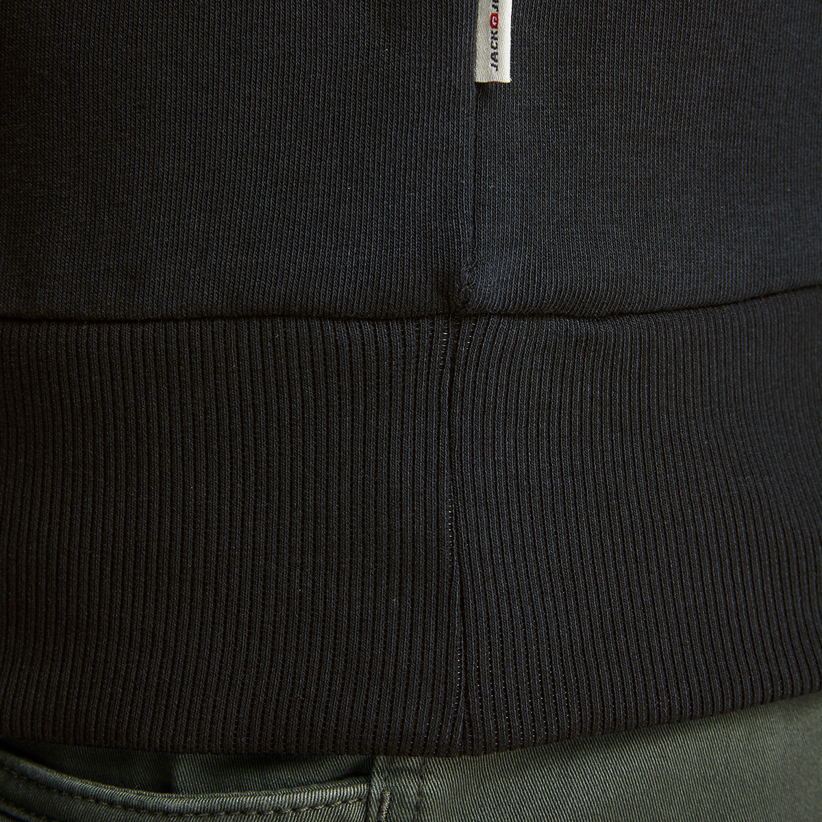 Jack & Jones Men Logo Black Kangaroo Pocket Hoodie-men-winterwear-hoodiesandsweatshirts-image-7