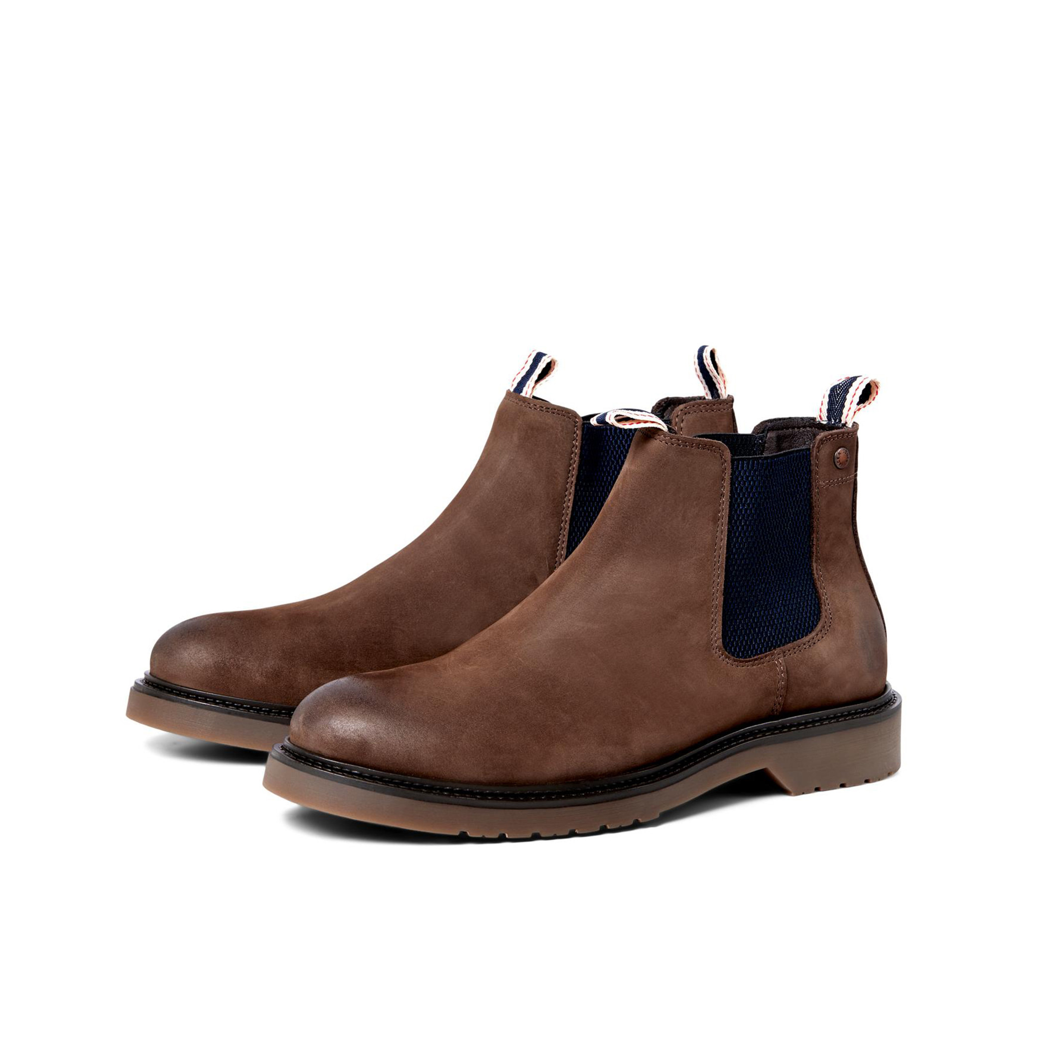 أحذية جلدية صلبة من تشيلسي من جاك آند جونز للرجال بلون بني-men-shoes-boots-image-2