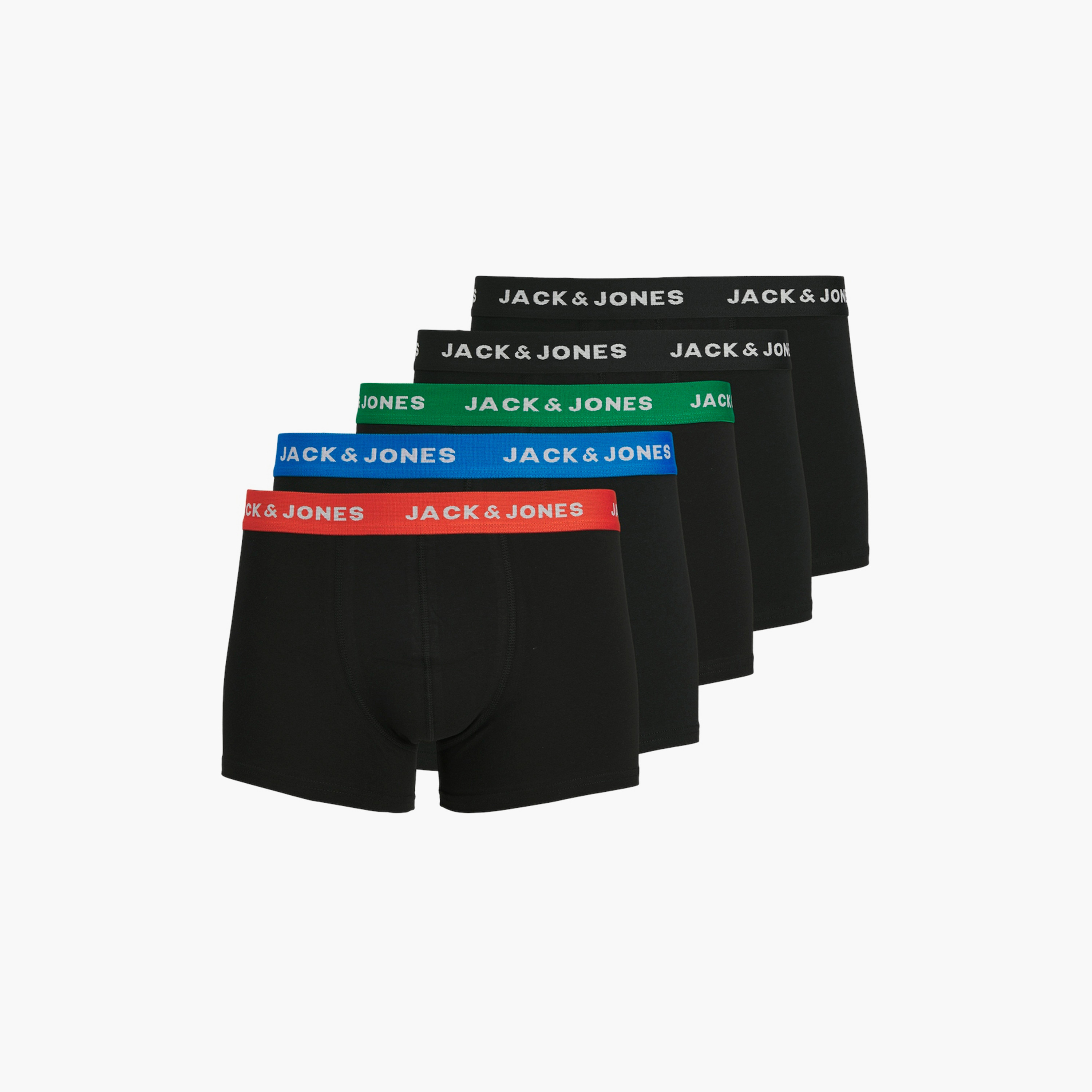 مجموعة من 5 جاكوي ترانكس سادة من جاك آند جونز للرجال-men-clothing-innerwear-underwear-image-1
