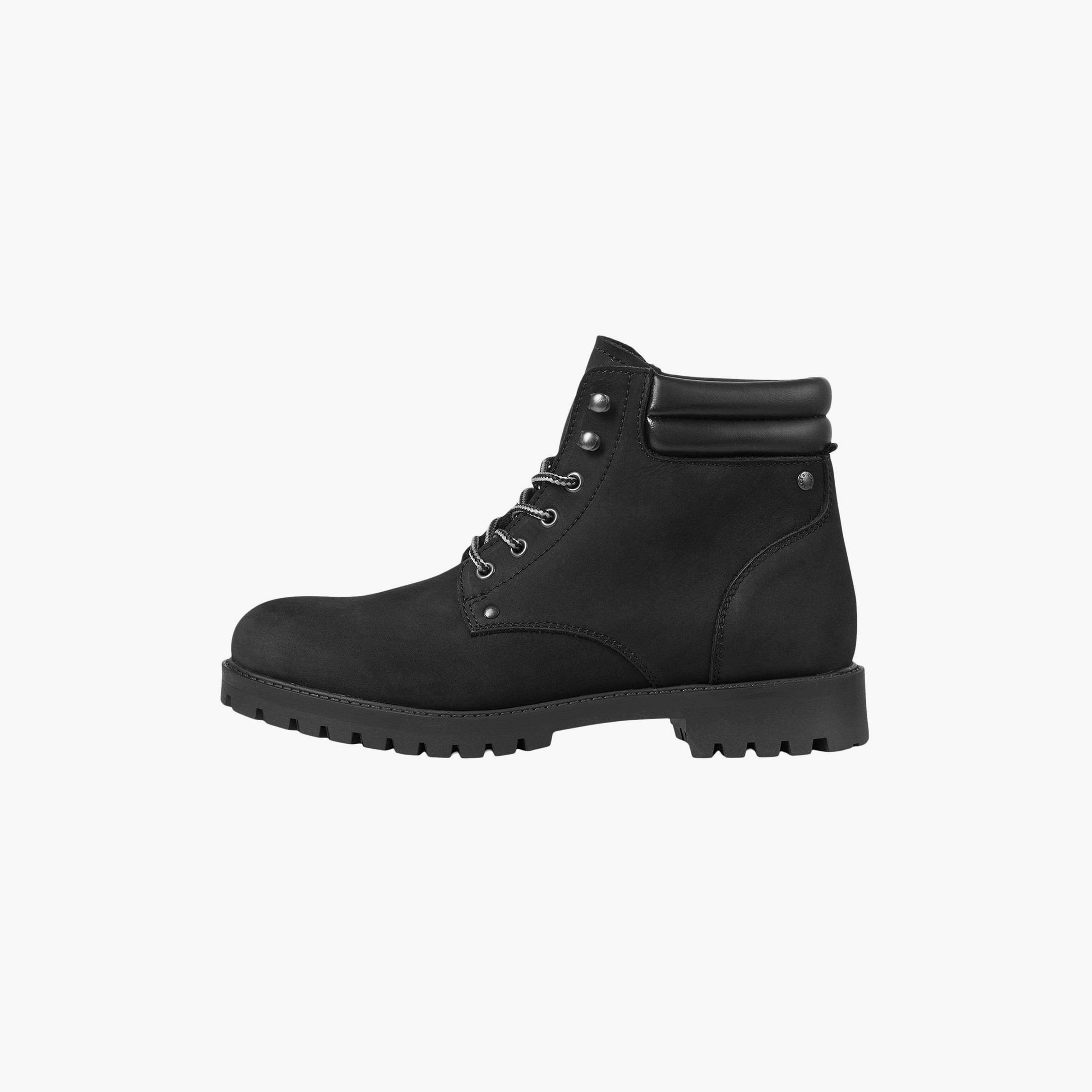 Jack & Jones Round Toe High Top Lace-Up Boots | 12142357-men-shoes-boots-image-1