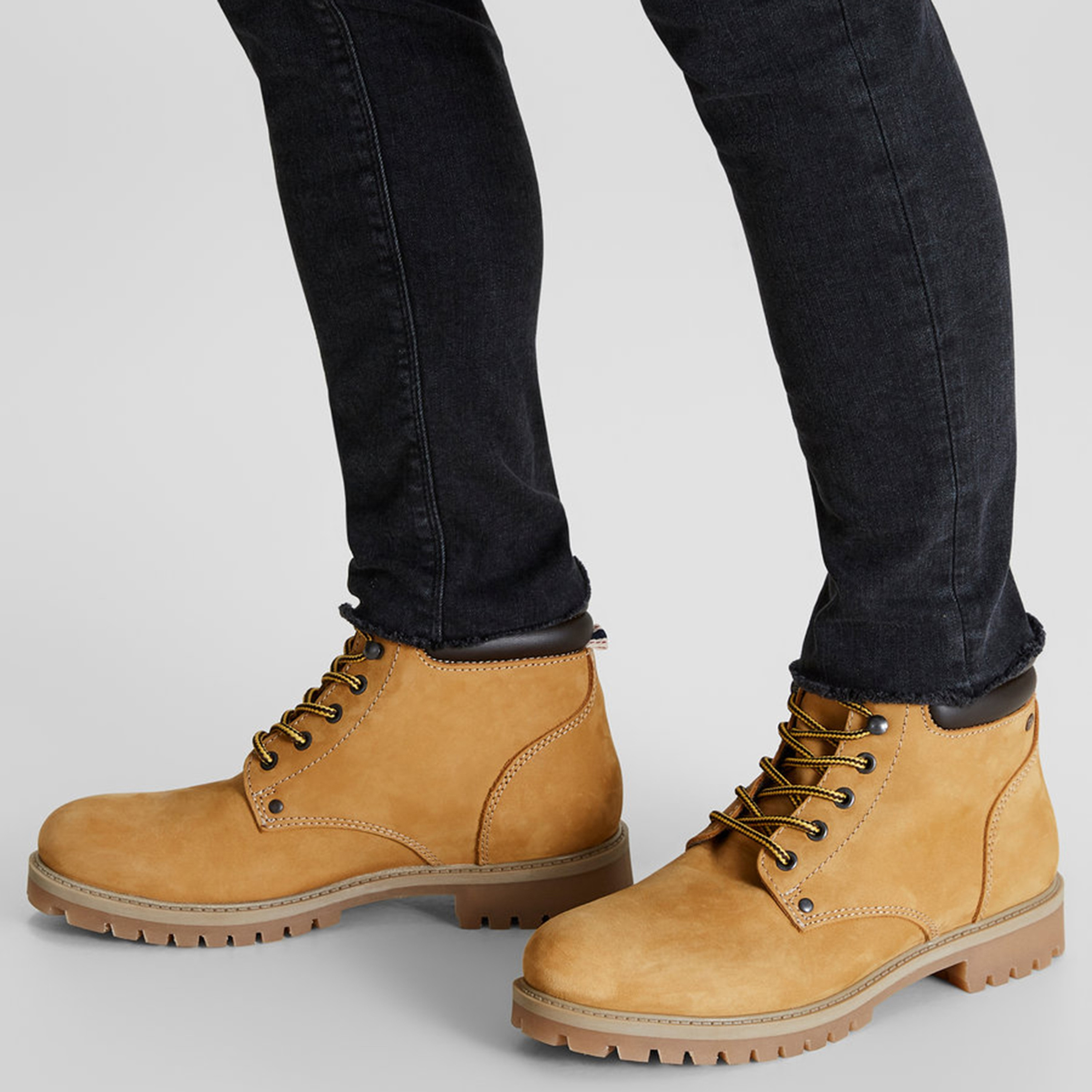 Jack & Jones Round Toe High Top Lace-Up Boots | 12142357-men-shoes-boots-image-10