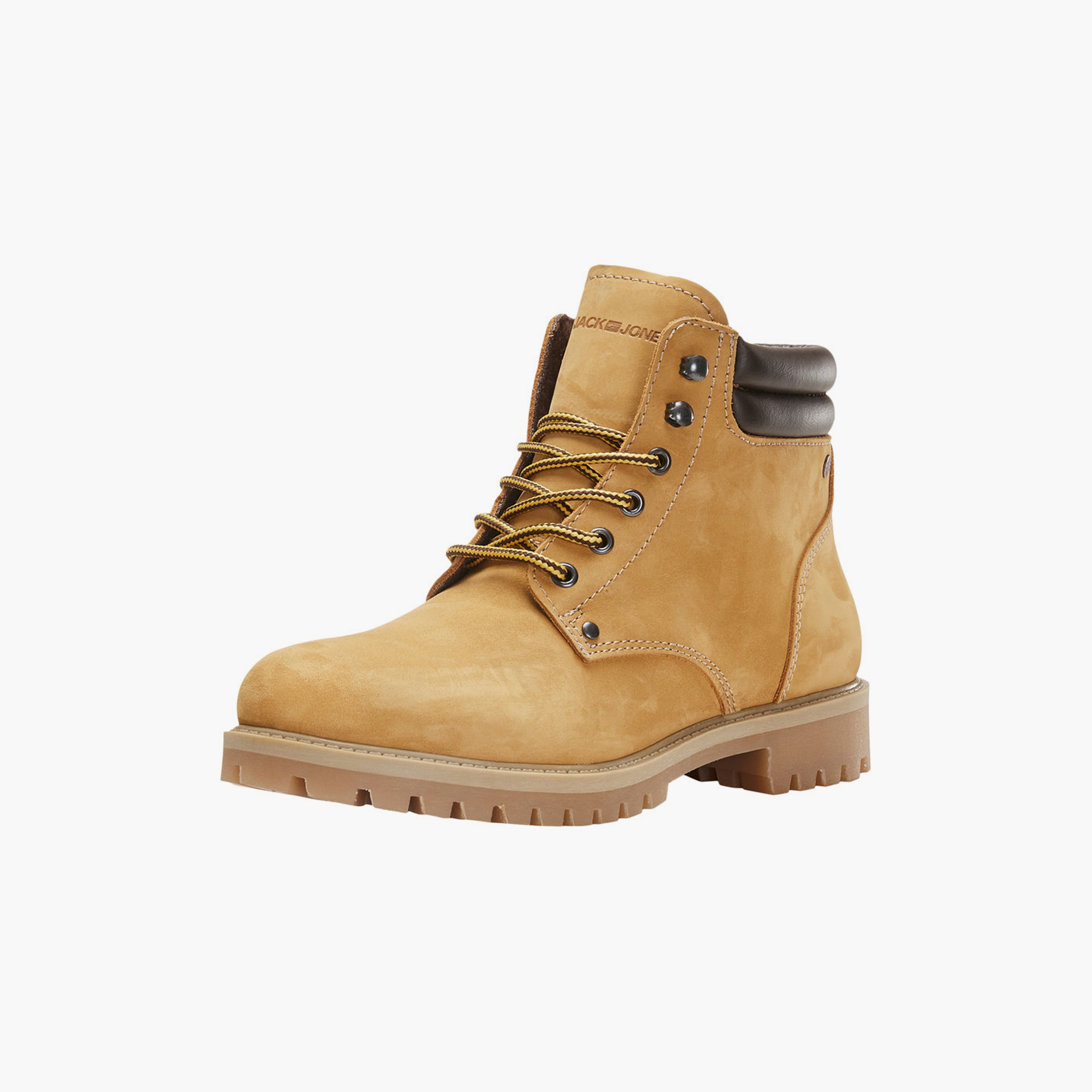 Jack & Jones Round Toe High Top Lace-Up Boots | 12142357-men-shoes-boots-image-14