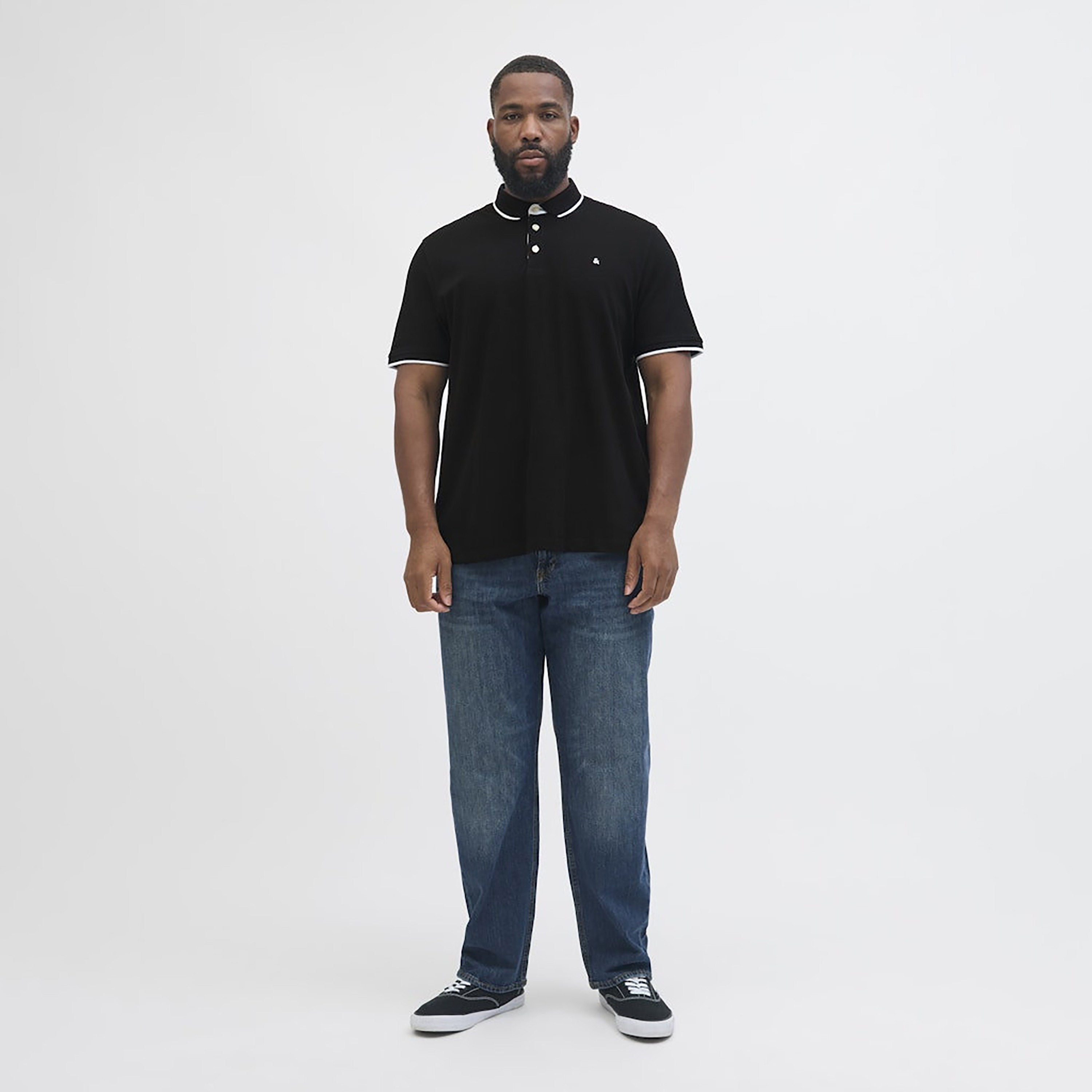 Jack & Jones Plus Size Plain Collared Short Sleeves Polo T-Shirt-men-clothing-tshirtsandpolos-polos-image-3