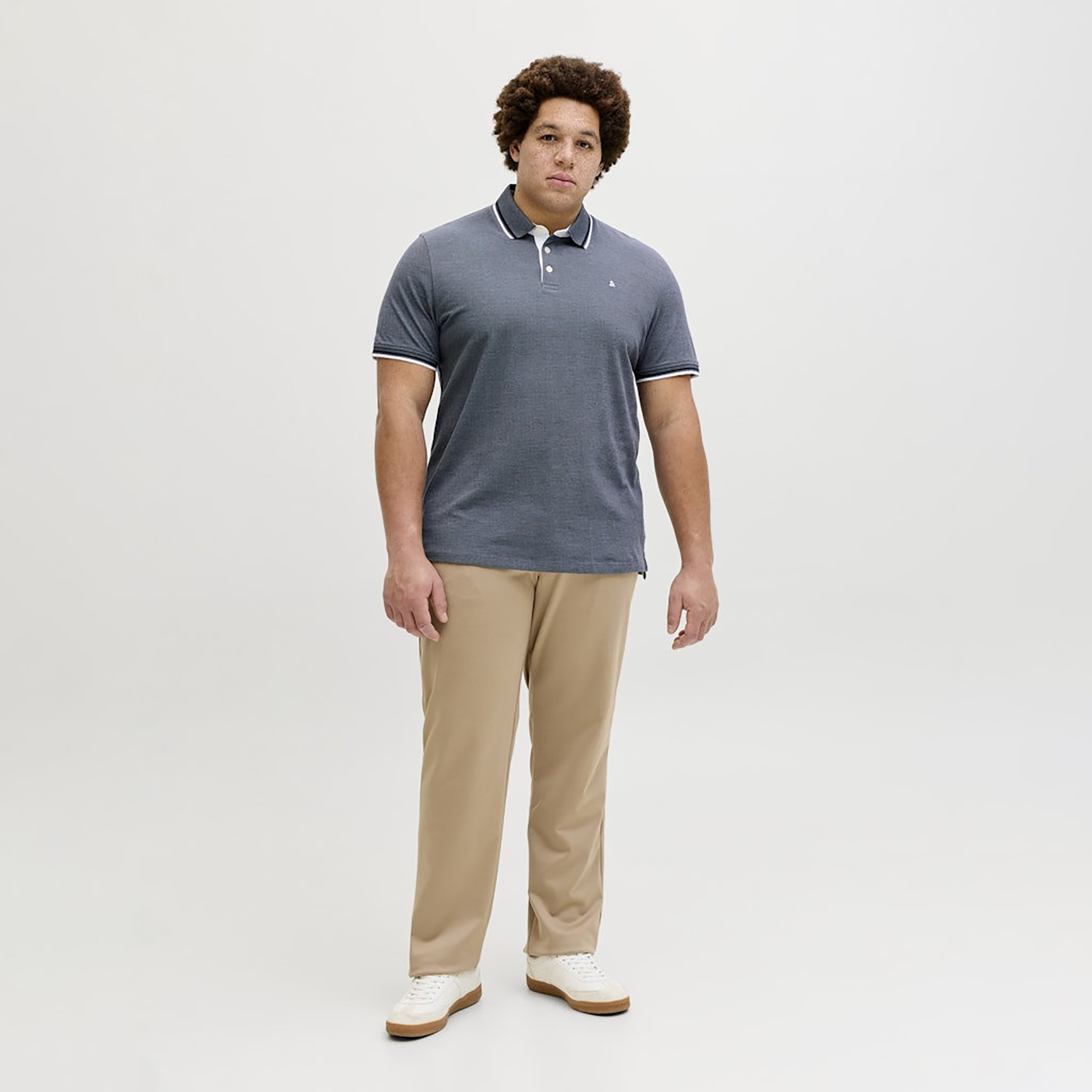 Jack & Jones Plus Size Plain Collared Short Sleeves Polo T-Shirt-men-clothing-tshirtsandpolos-polos-image-3